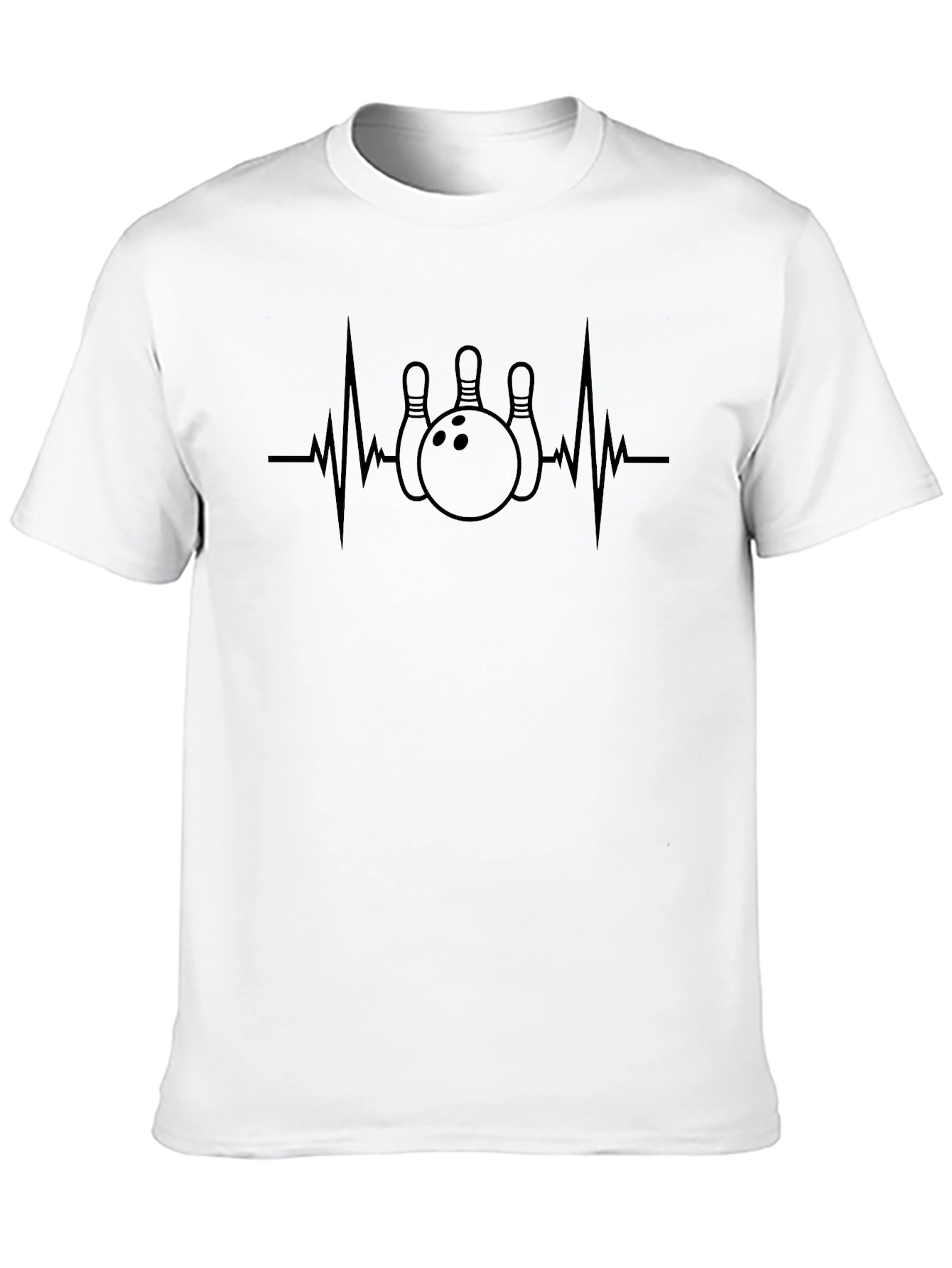 Camiseta Negra con Diseño de Bolos