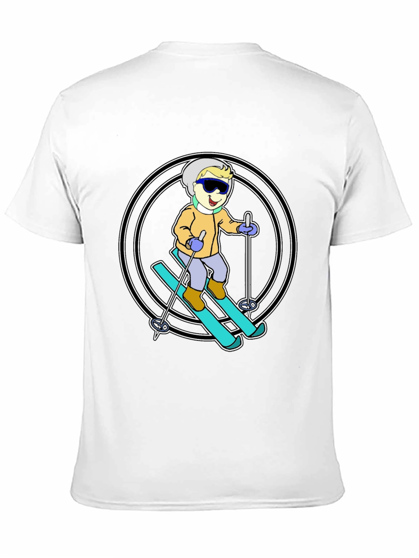 Camiseta Negra Esquí Niño