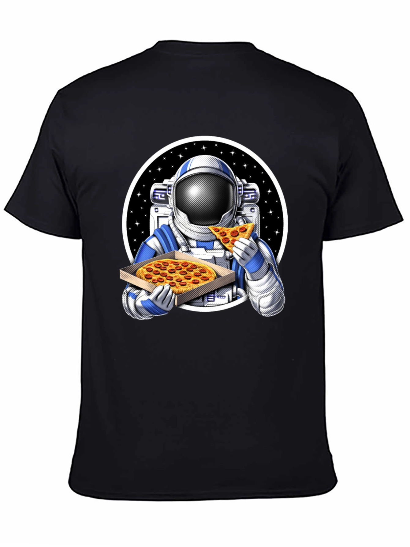 Camiseta Astronauta Comiendo Pizza