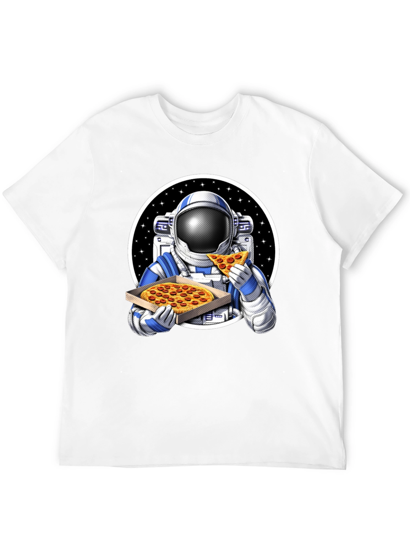 Camiseta Astronauta Comiendo Pizza