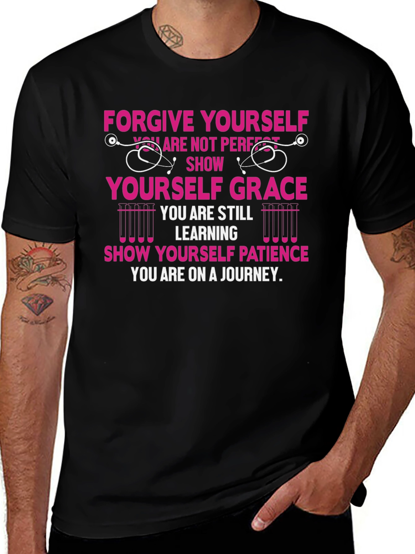 Camiseta Negra con Mensaje Motivacional para Profesionales