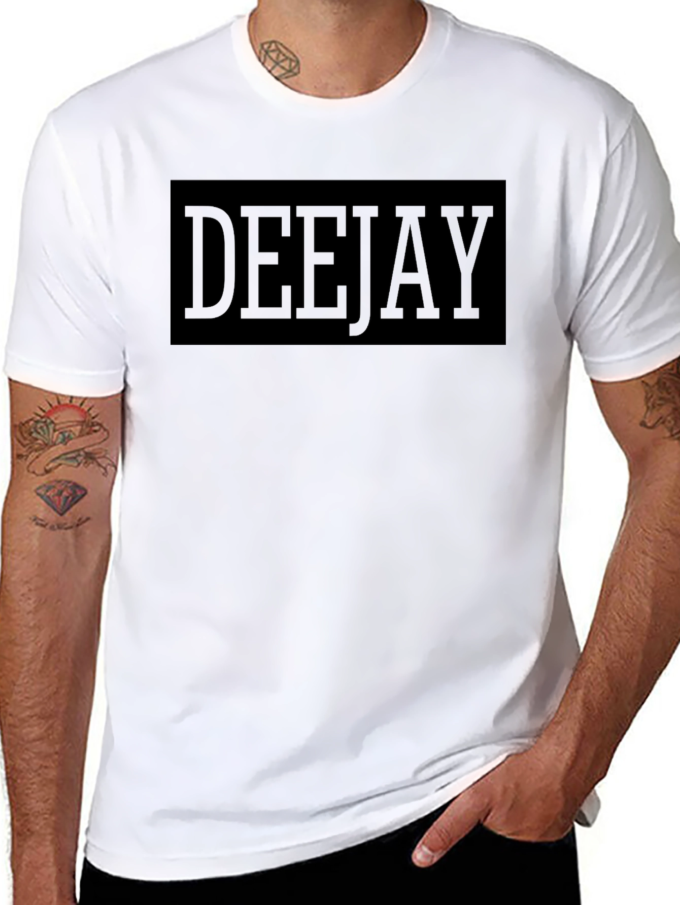 Camiseta Negra DEEJAY - Estilo Urbano