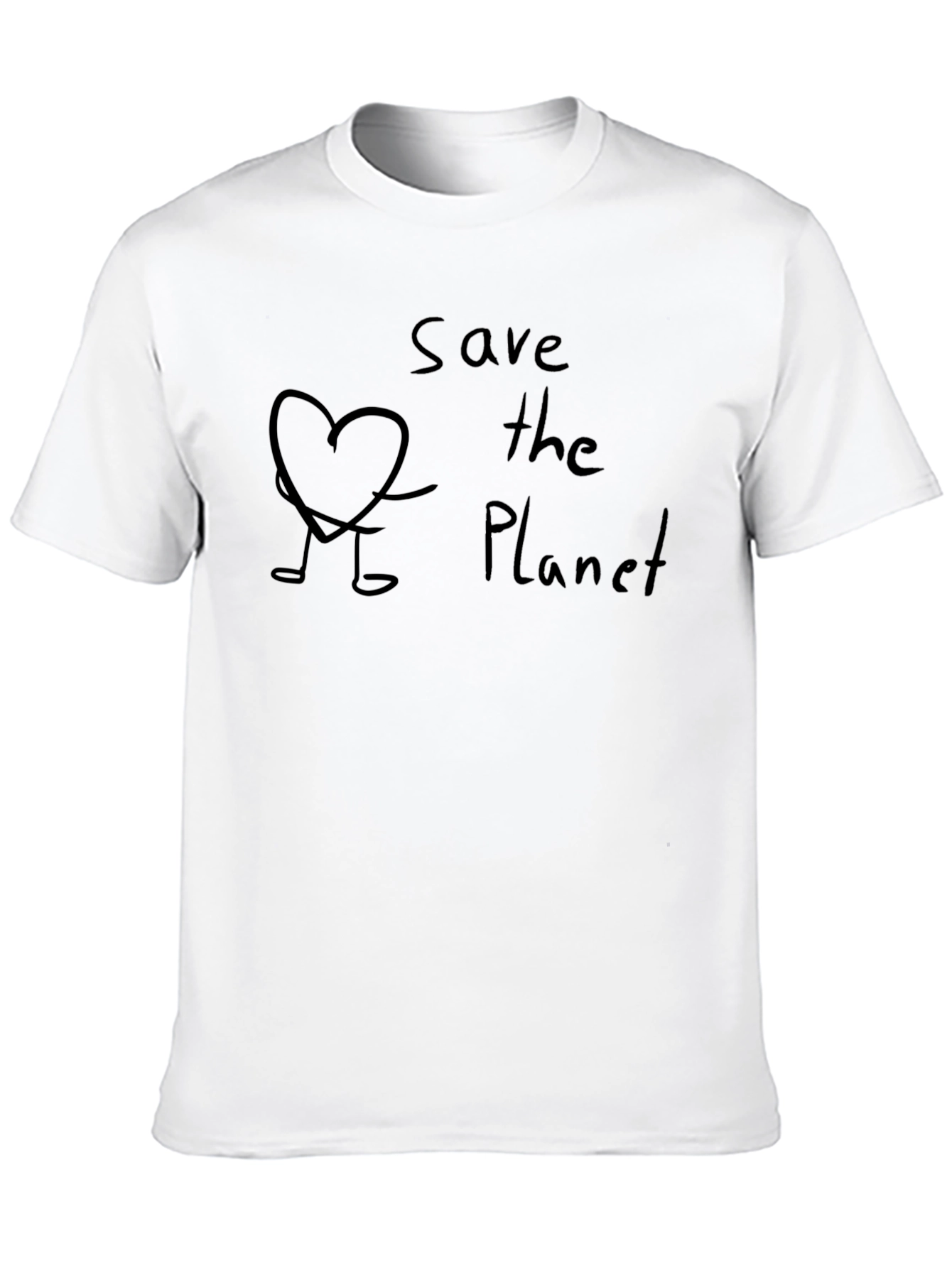 Camiseta Negra Salva el Planeta con Diseño Original