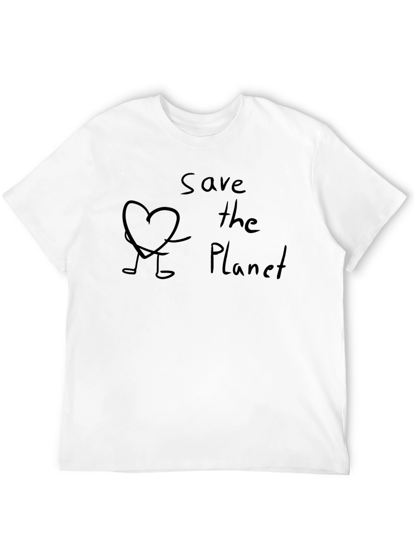 Camiseta Negra Salva el Planeta con Diseño Original