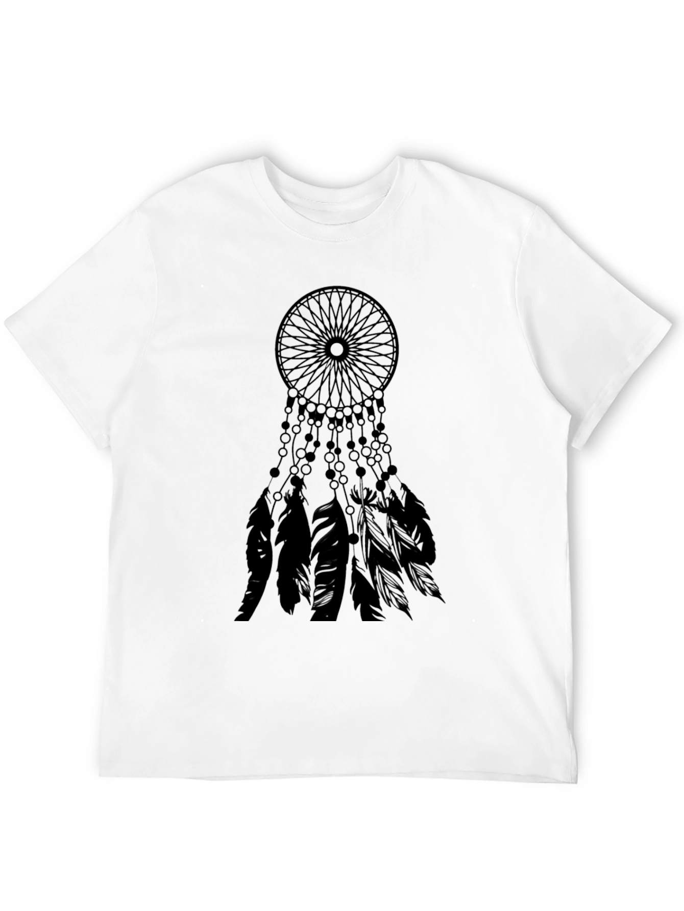 Camiseta Negra con Diseño Atrapasueños