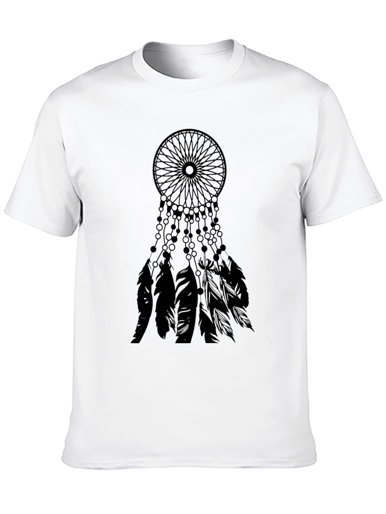 Camiseta Negra con Diseño Atrapasueños