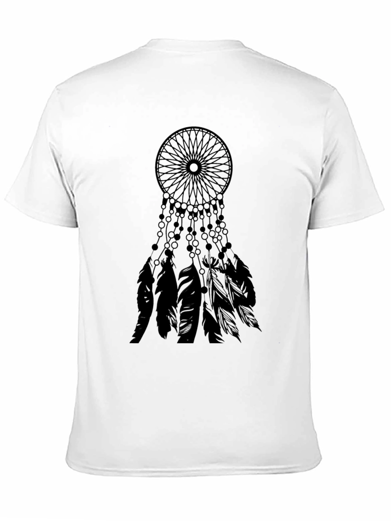 Camiseta Negra con Diseño Atrapasueños