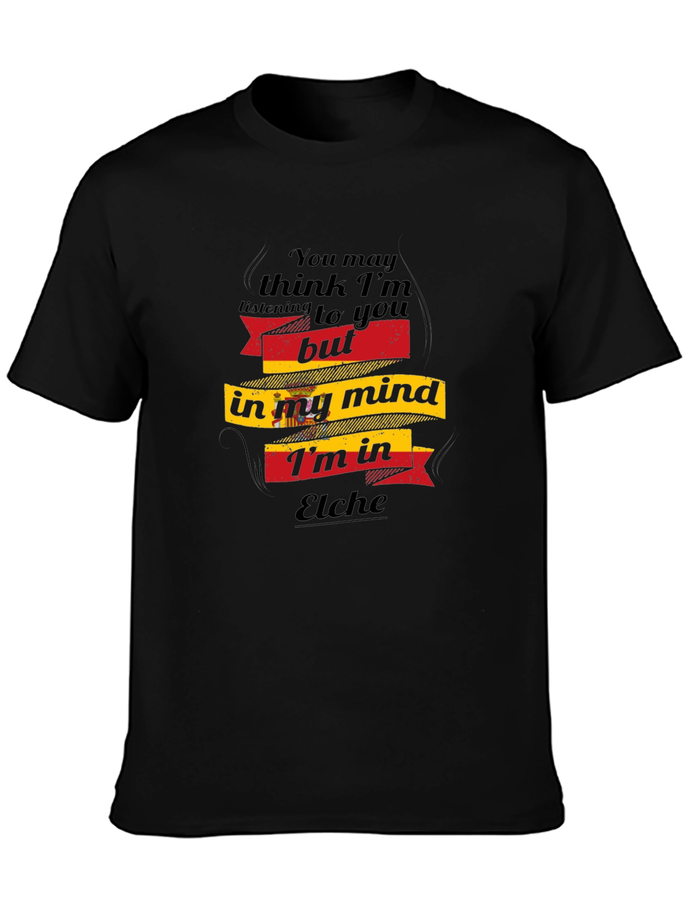 Camiseta Negra: Pensando en Elche