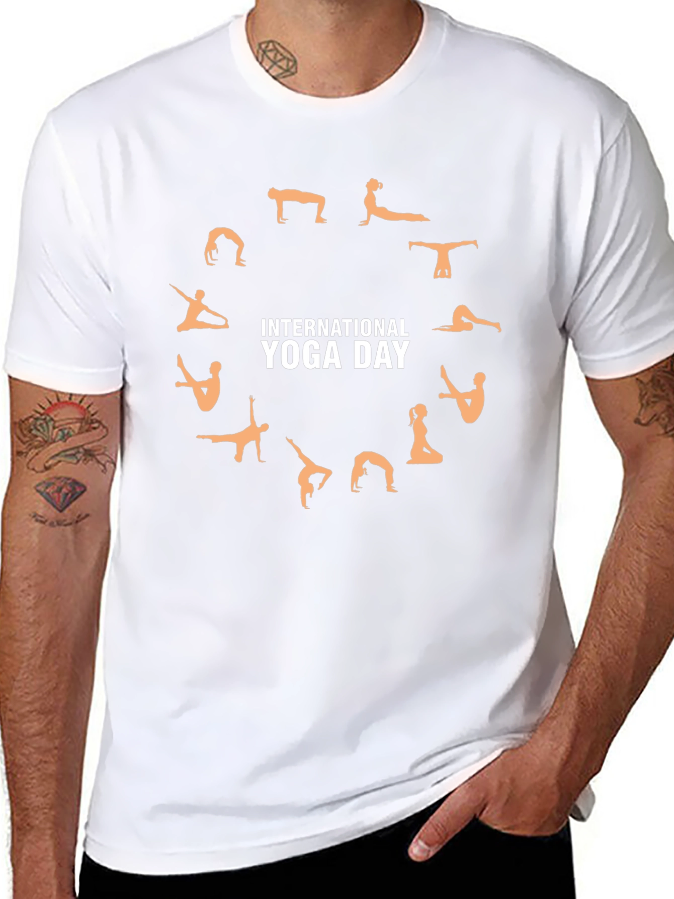 Camiseta Día Internacional del Yoga - Diseño Circular