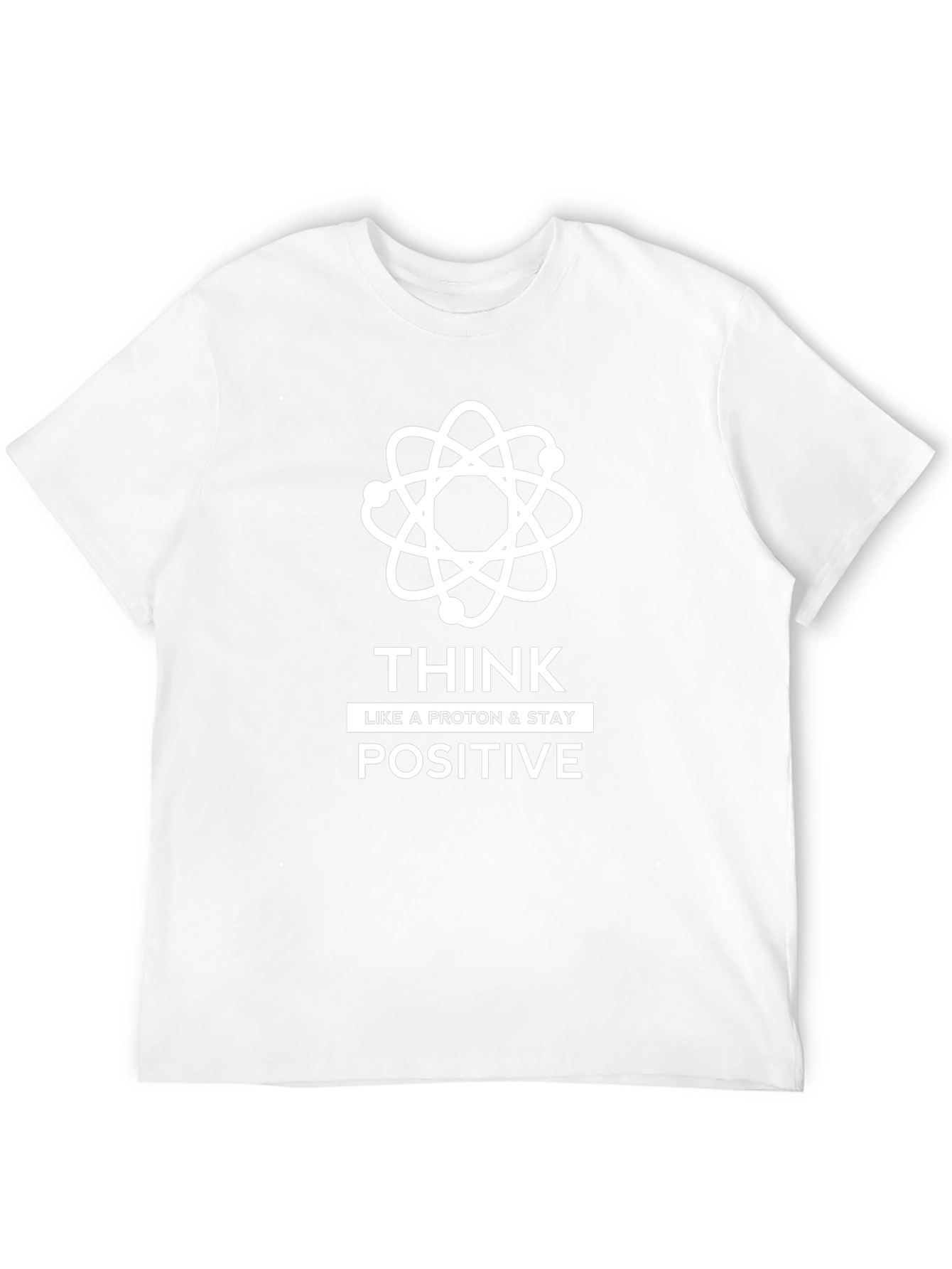 Camiseta Negra Piensa Positivo Ciencia