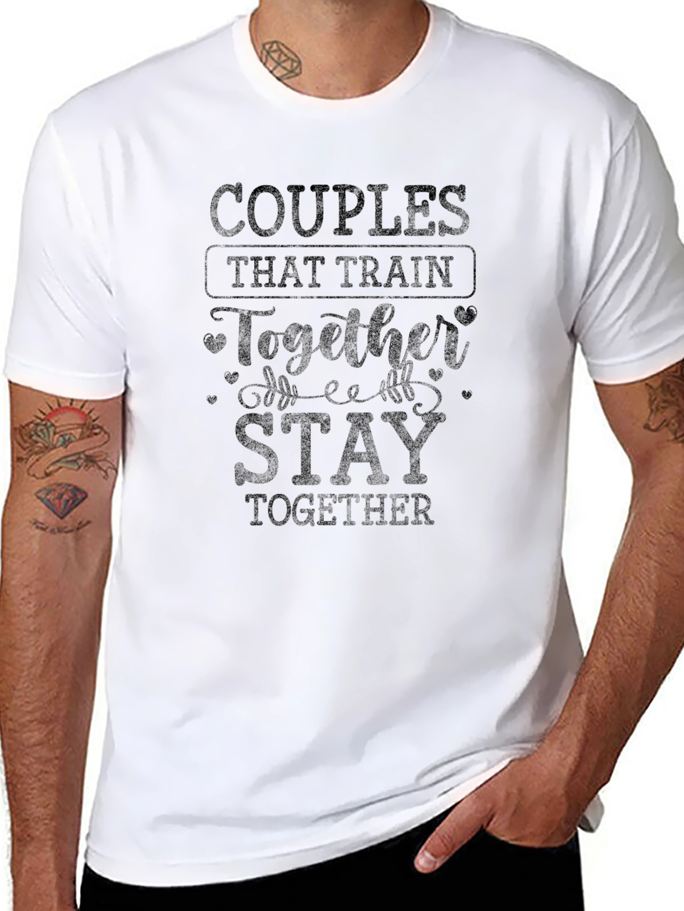Camiseta Negra de Entrenamiento para Parejas
