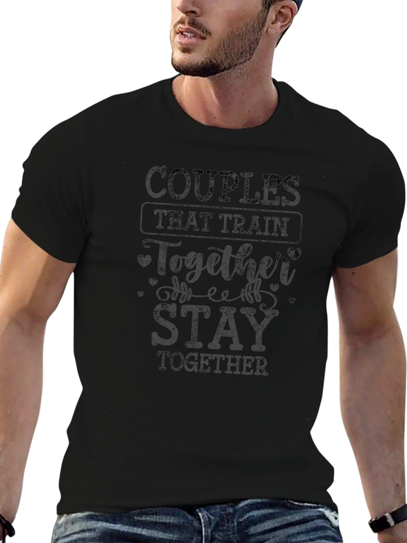 Camiseta Negra de Entrenamiento para Parejas