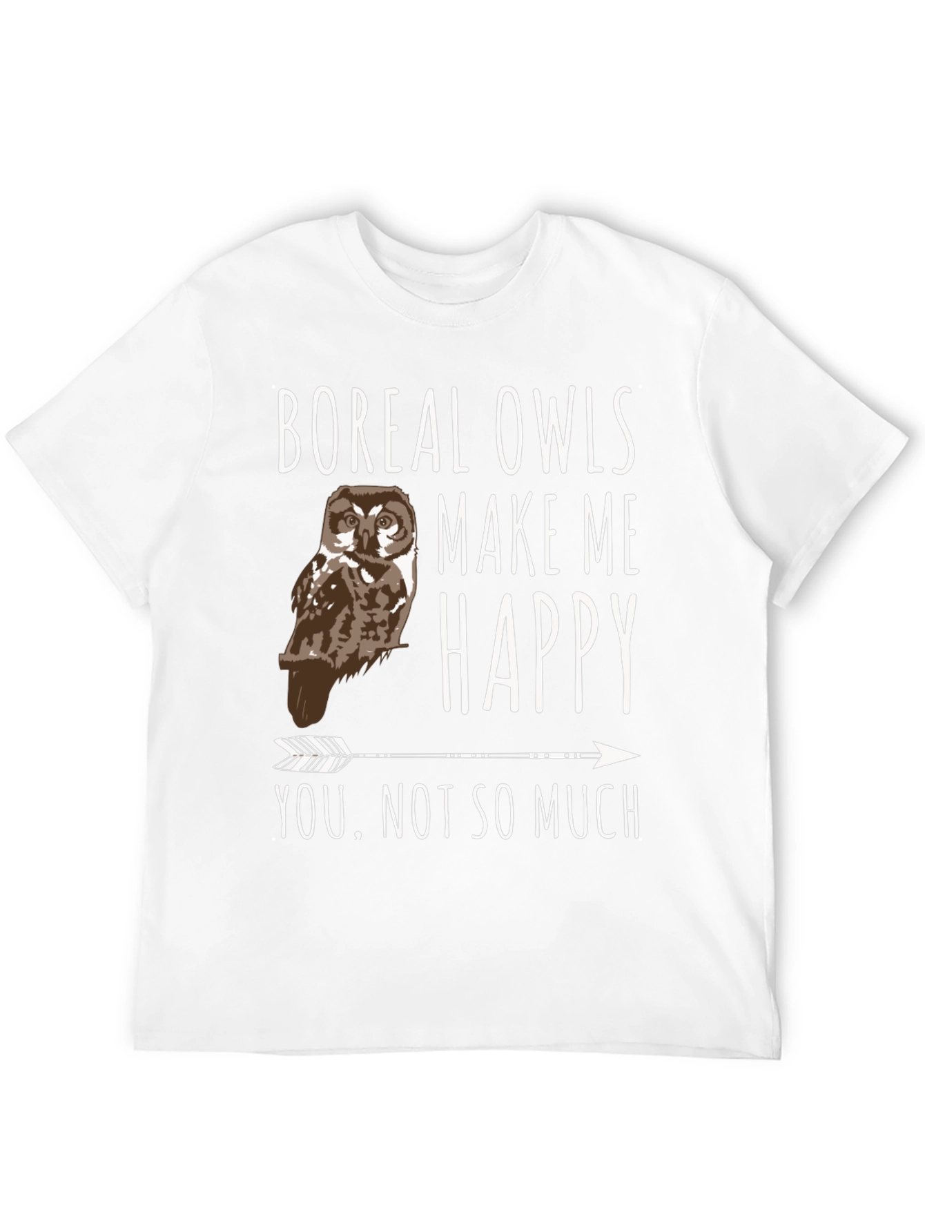 Camiseta Negra Búhos Boreales - Me Hacen Feliz