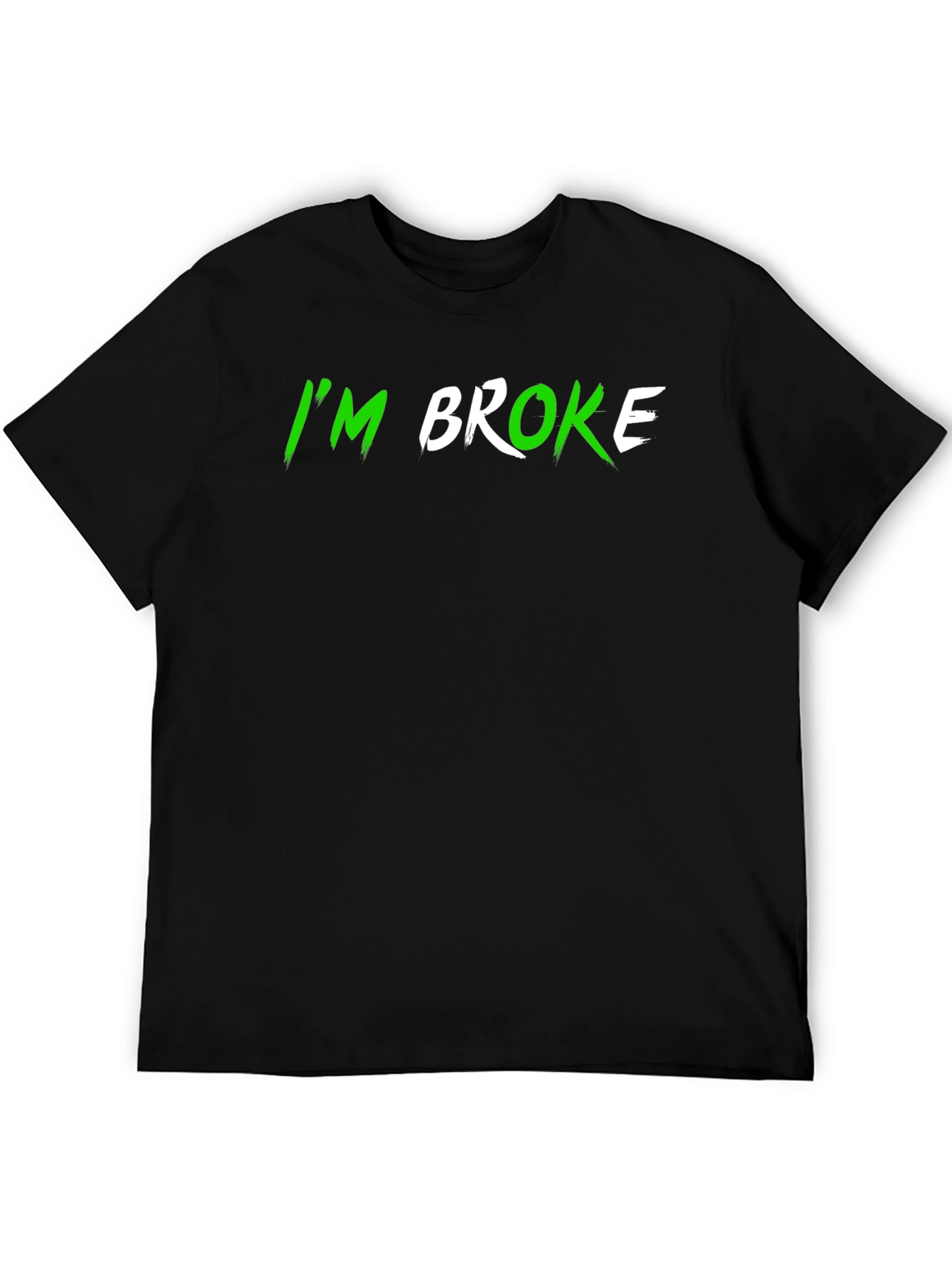 Camiseta Negra IM BROKE Casual y Divertida