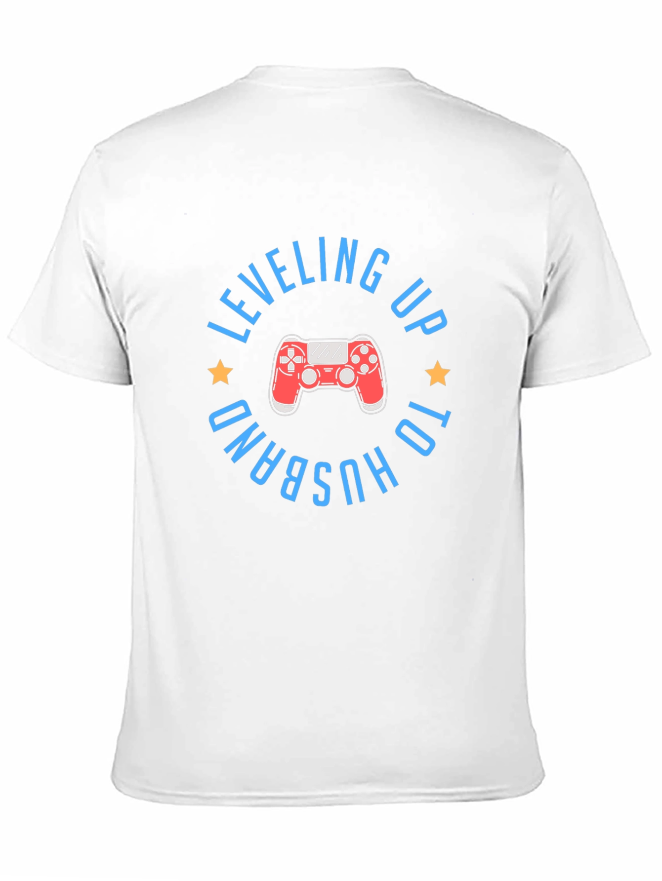 Camiseta Negra Leveling Up to Husband Gamer
