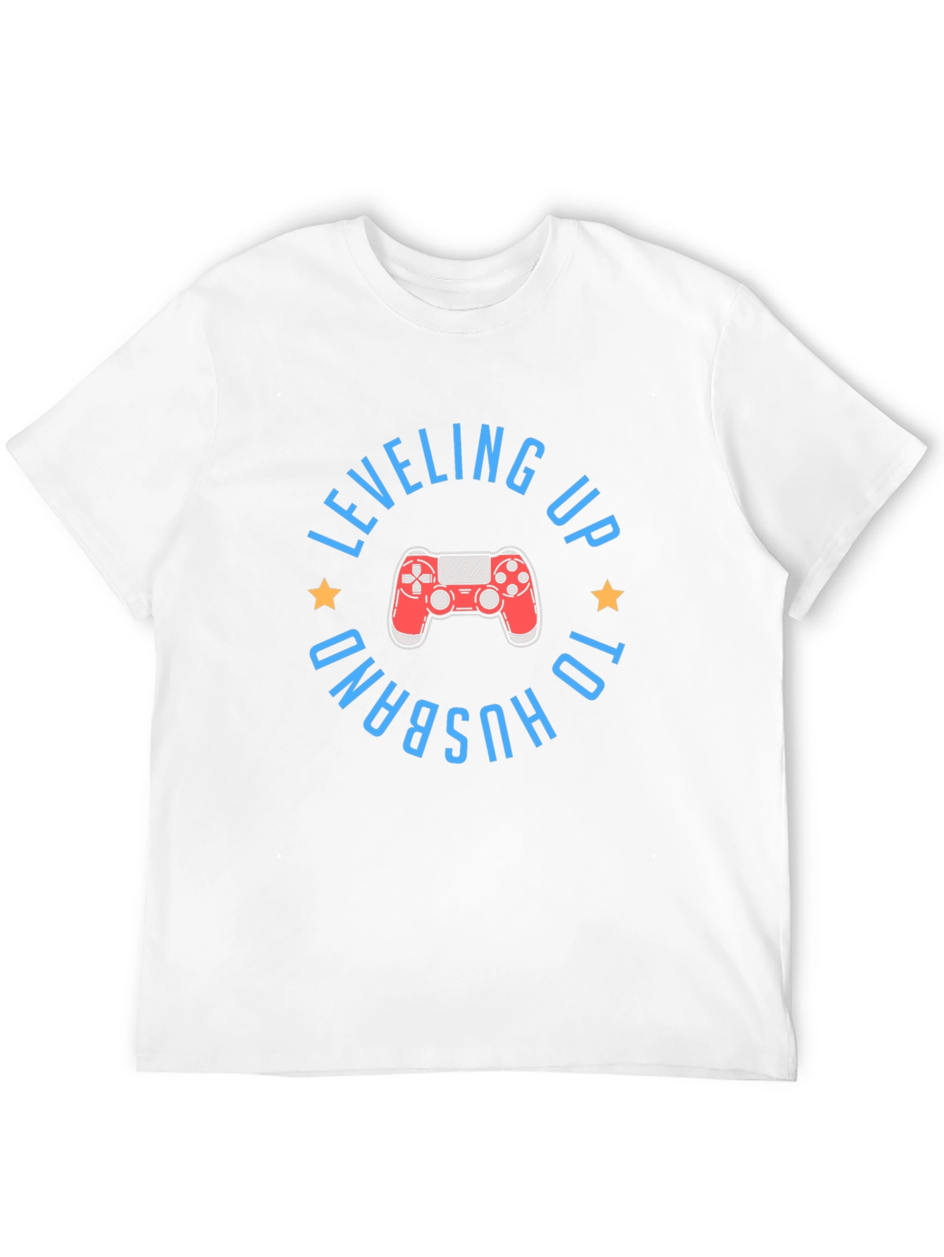 Camiseta Negra Leveling Up to Husband Gamer