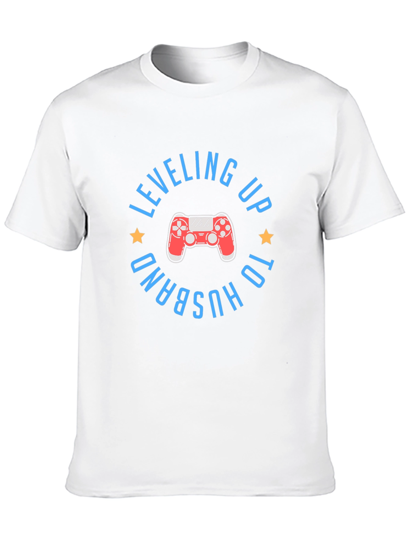 Camiseta Negra Leveling Up to Husband Gamer