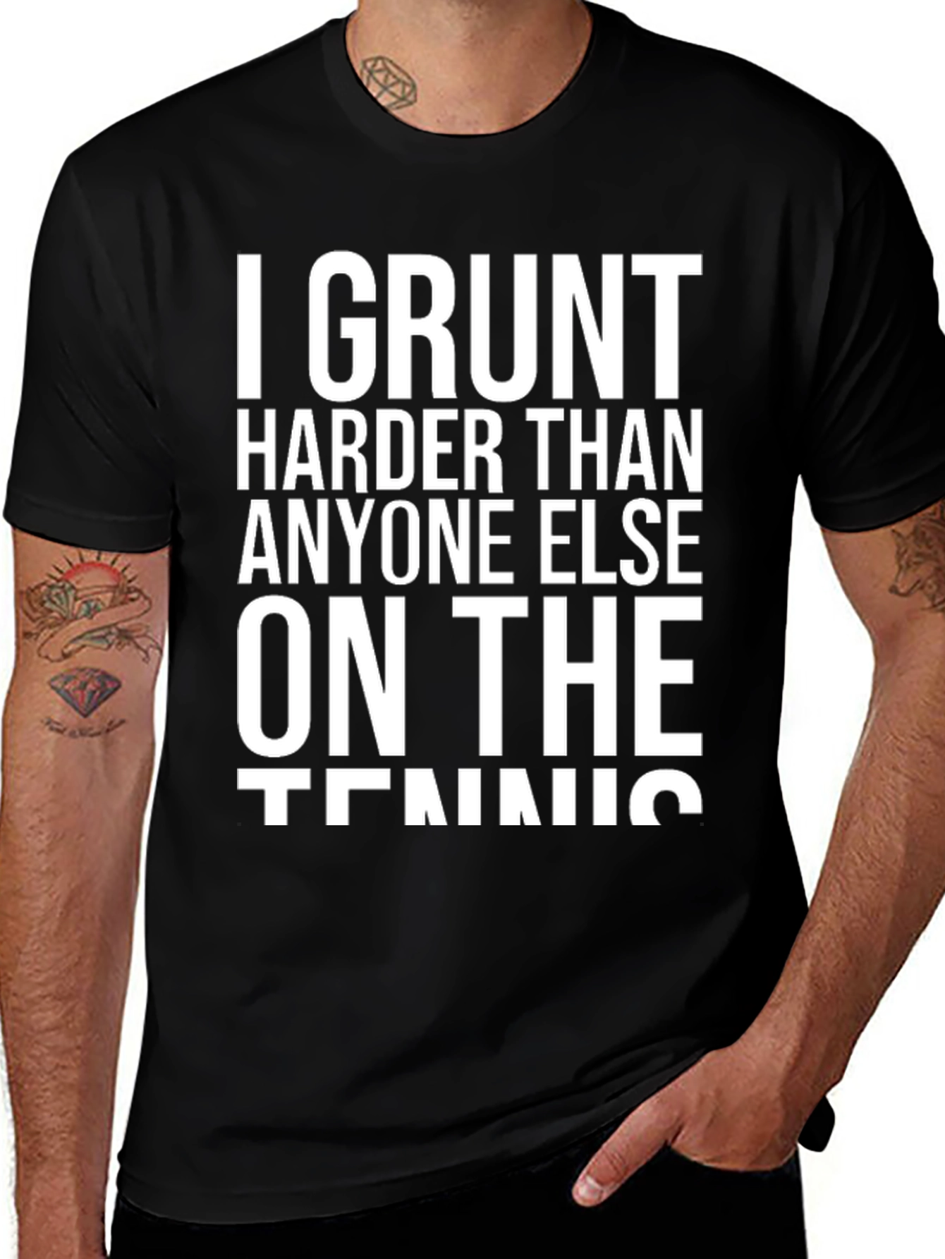 Camiseta Negra: I Grunt Harder Than Anyone Else