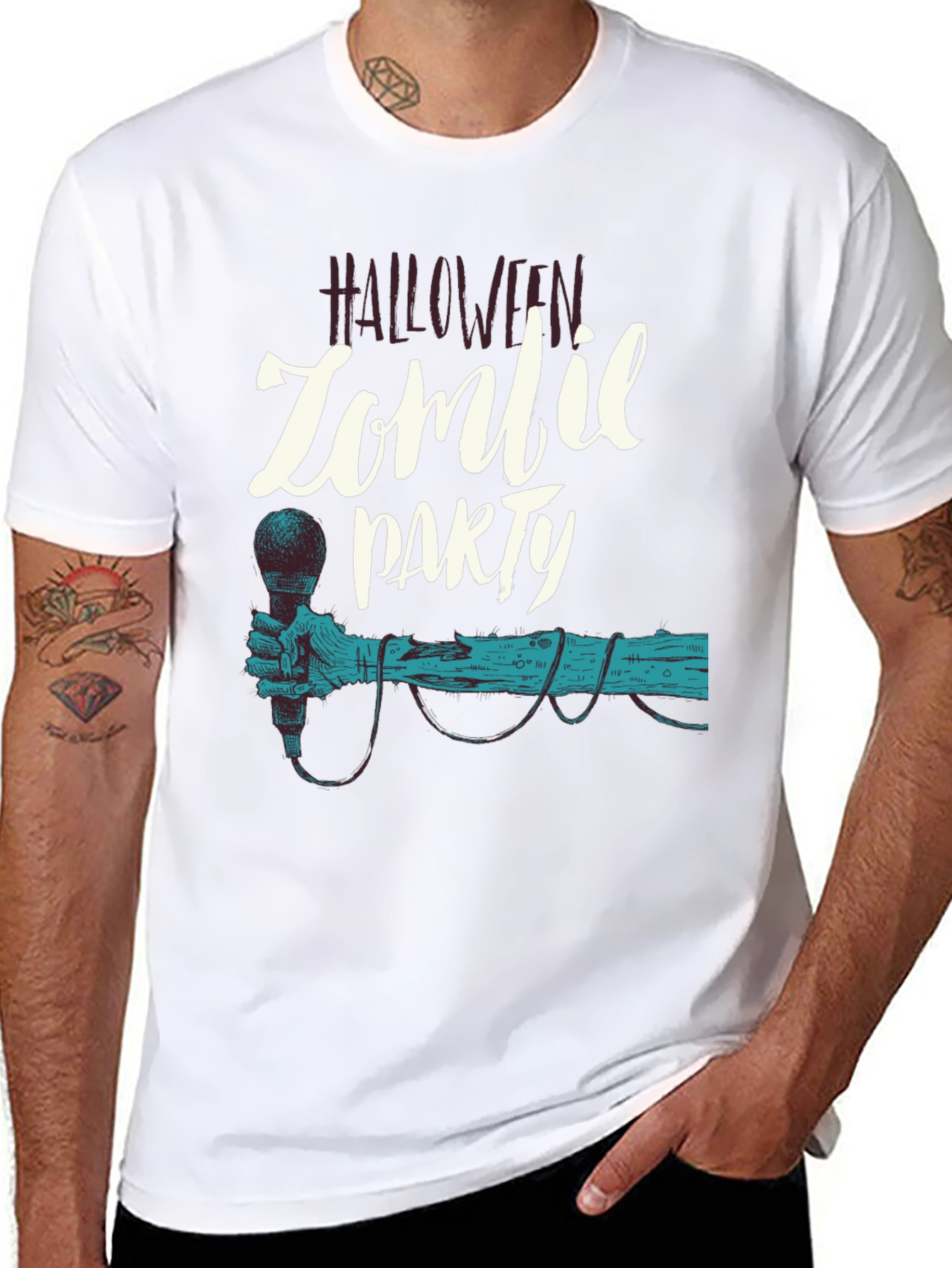 Camiseta Negra Halloween Zombie Party