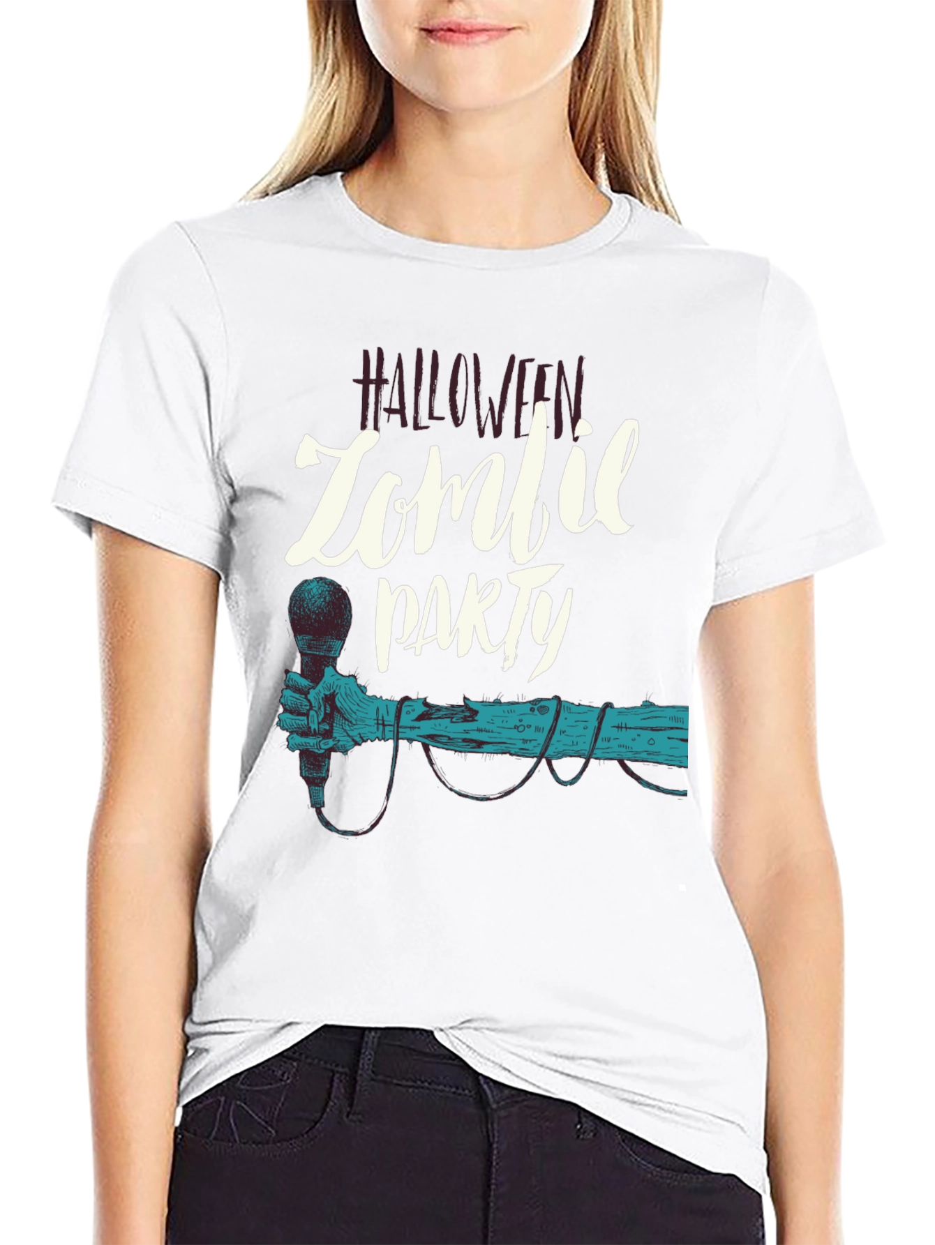 Camiseta Negra Halloween Zombie Party