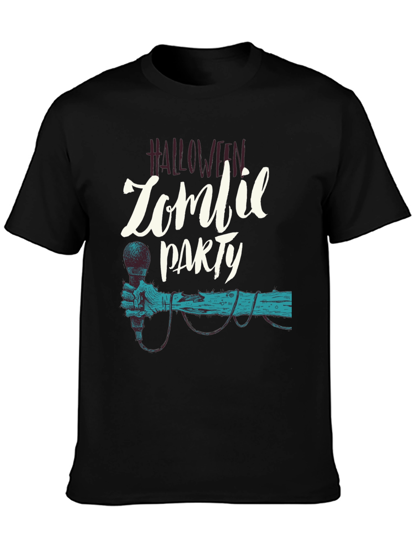 Camiseta Negra Halloween Zombie Party