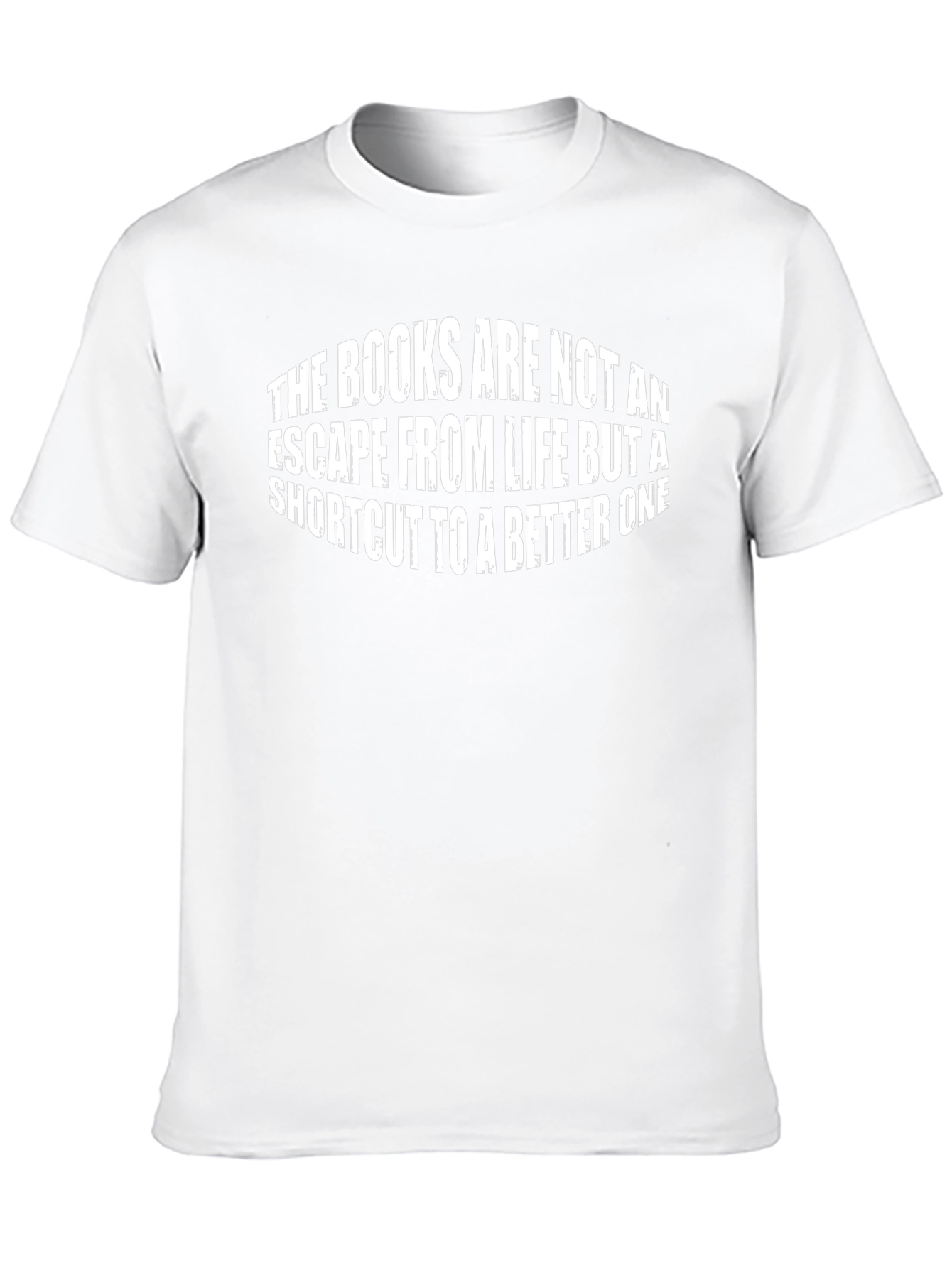 Camiseta Negra con Mensaje Motivacional de Libros