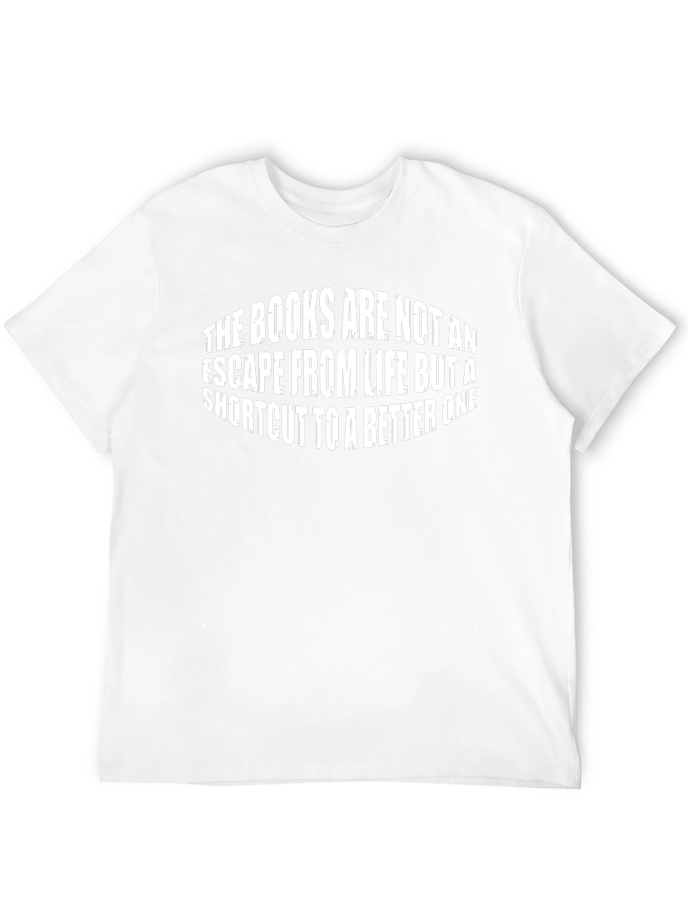 Camiseta Negra con Mensaje Motivacional de Libros