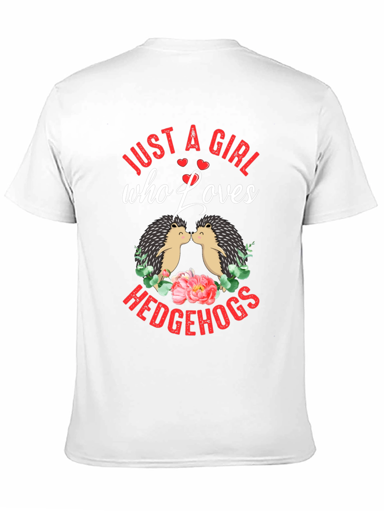 Camiseta Negra Just a Girl Who Loves Hedgehogs