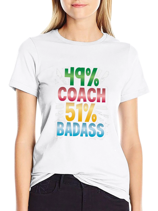 Camiseta Negra Divertida 49% Coach 51% Badass