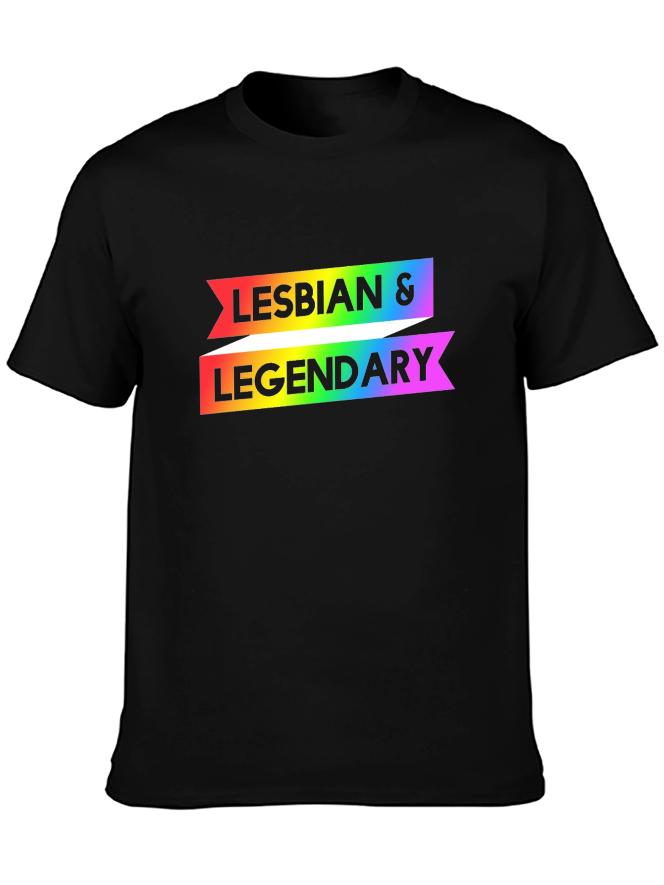 Camiseta Negra Lesbian & Legendary Orgullo Gay