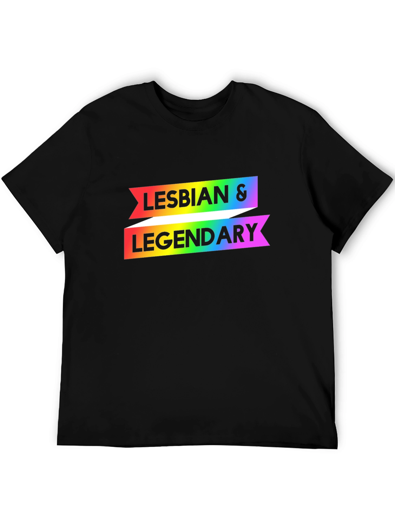 Camiseta Negra Lesbian & Legendary Orgullo Gay