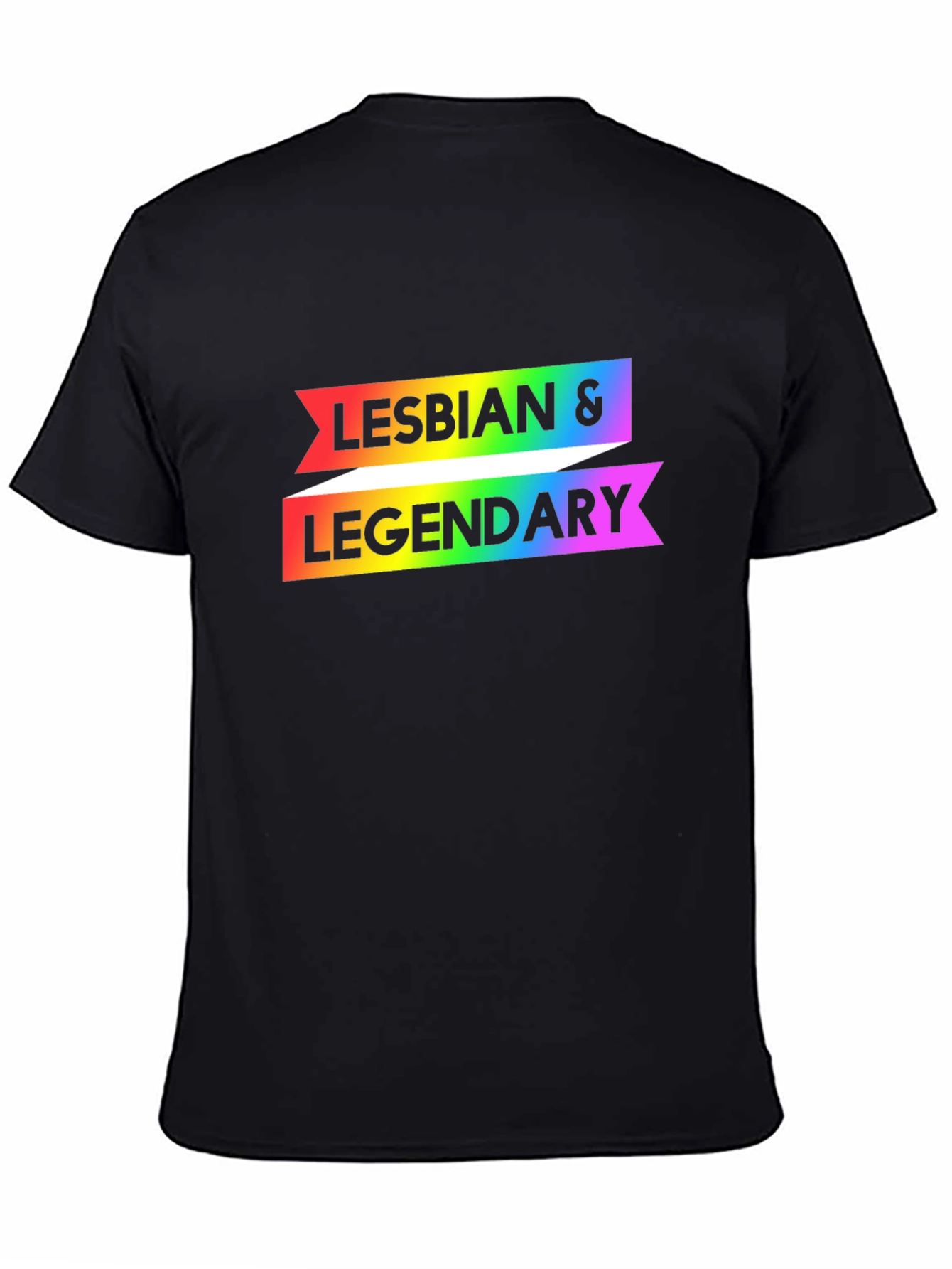 Camiseta Negra Lesbian & Legendary Orgullo Gay