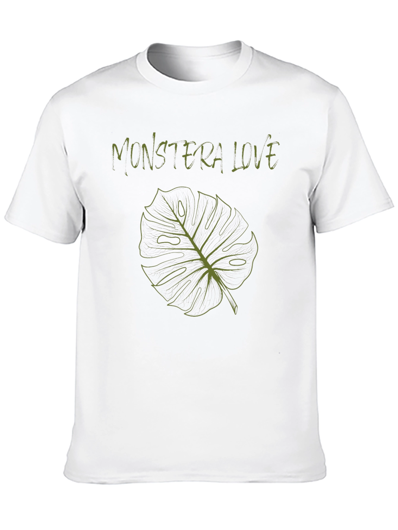 Camiseta Negra con Diseño de Hoja Monstera