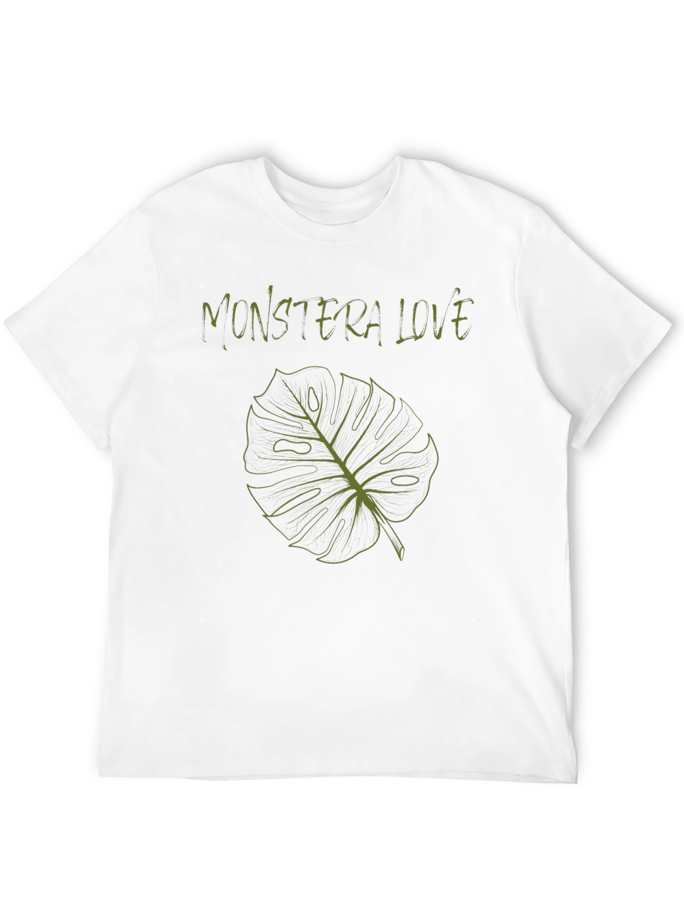 Camiseta Negra con Diseño de Hoja Monstera
