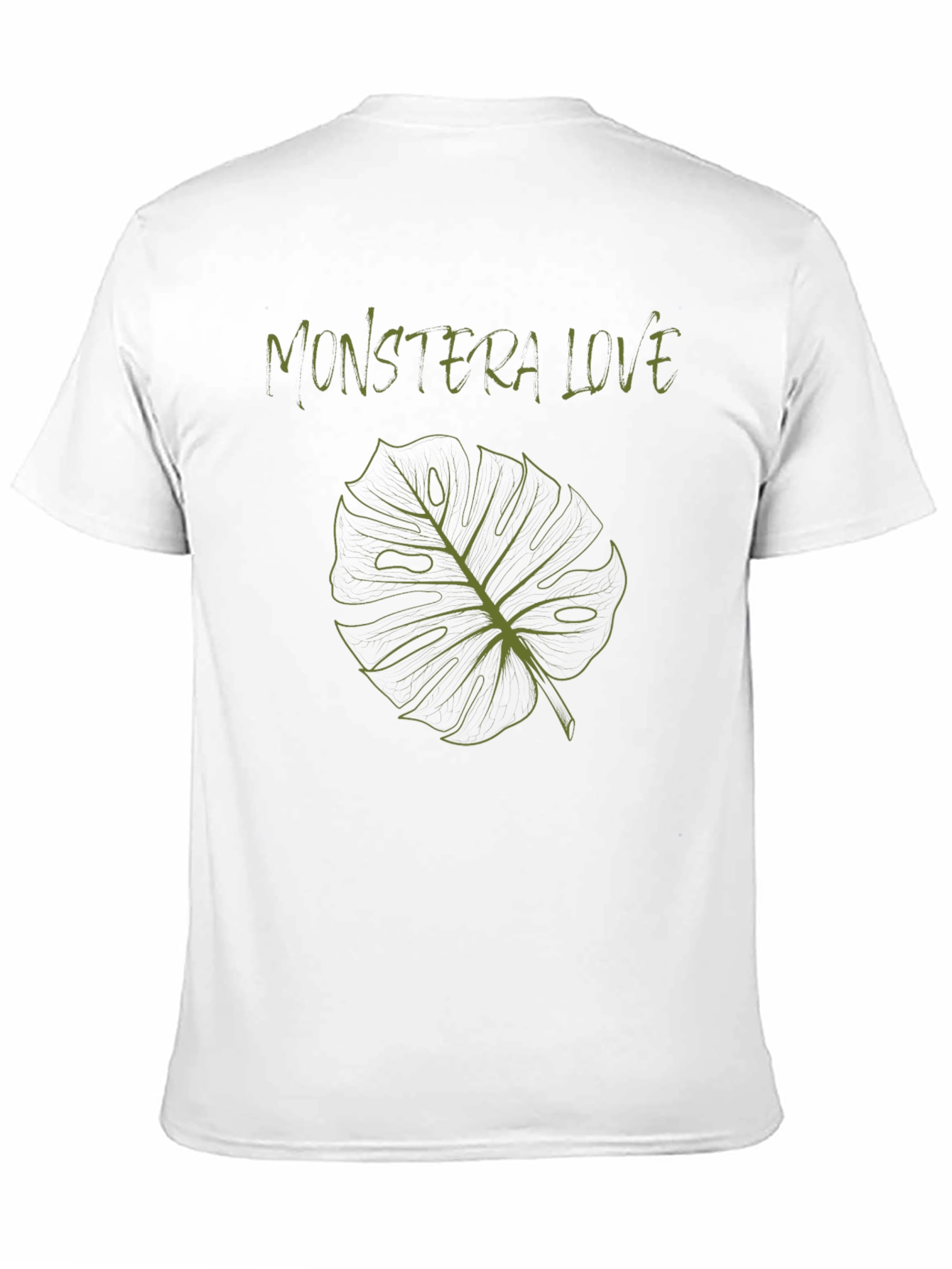 Camiseta Negra con Diseño de Hoja Monstera