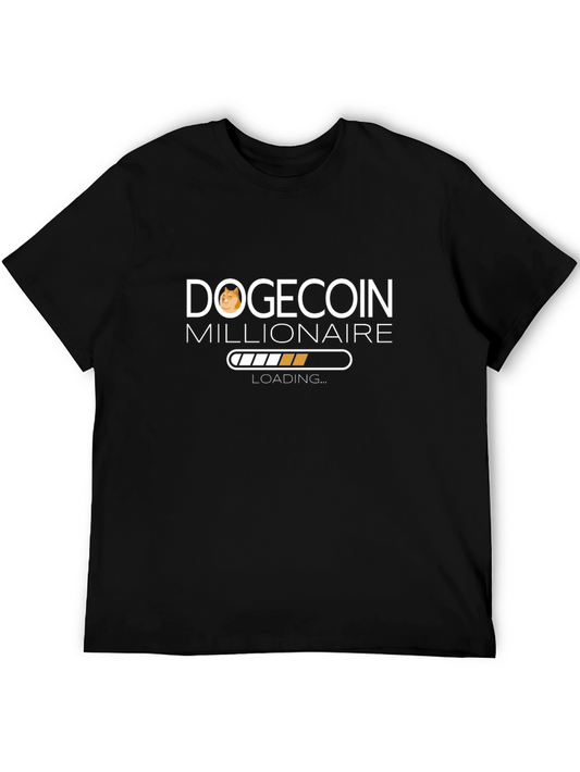Camiseta Negra Dogecoin Millionaire