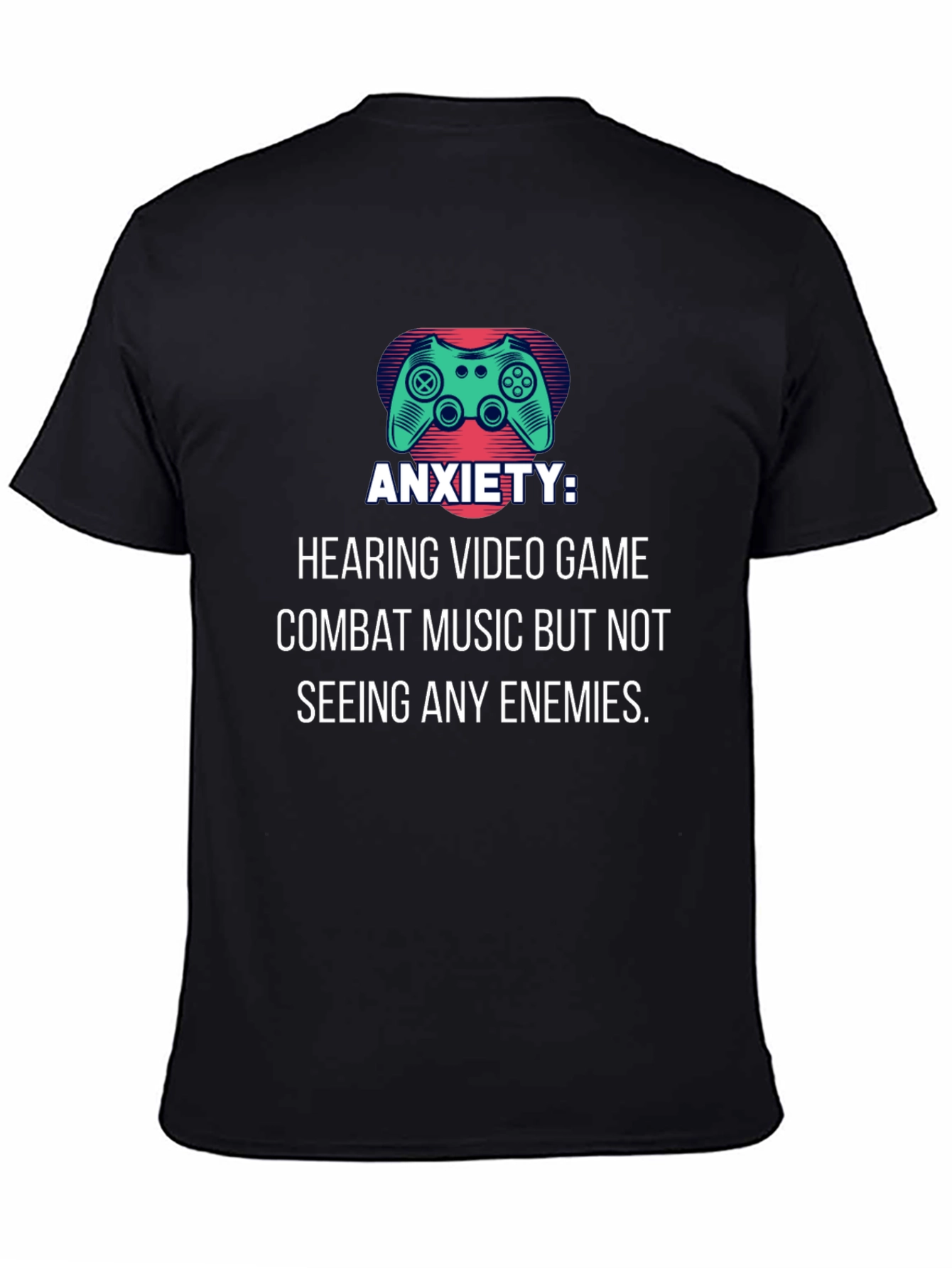Camiseta Negra Gamer Ansiedad