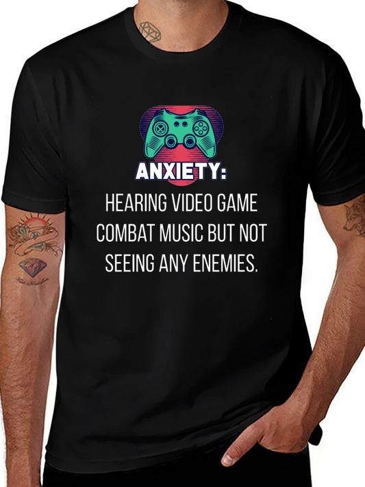 Camiseta Negra Gamer Ansiedad