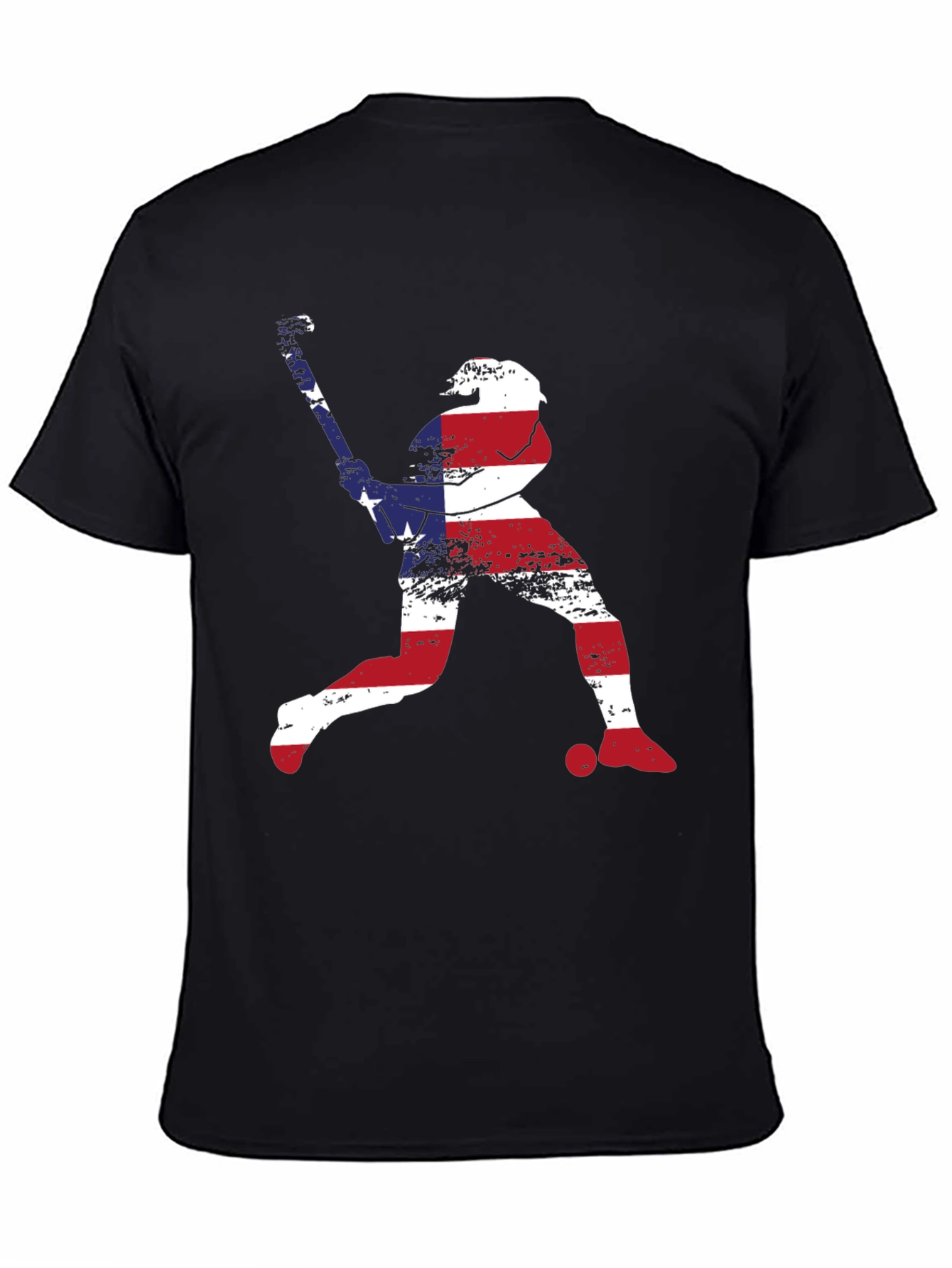 Camiseta Negra Béisbol Patriótica
