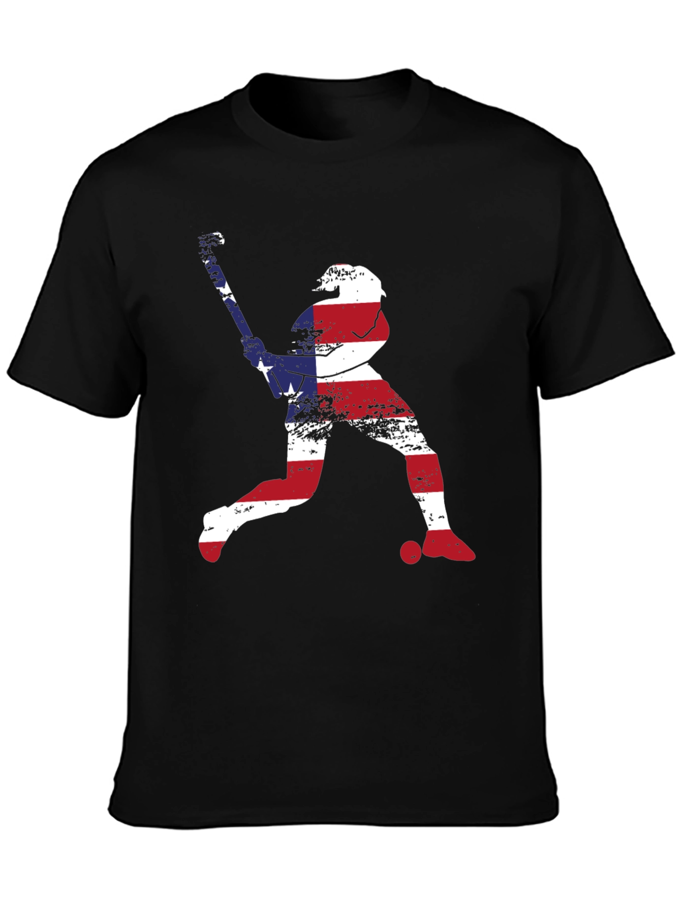 Camiseta Negra Béisbol Patriótica