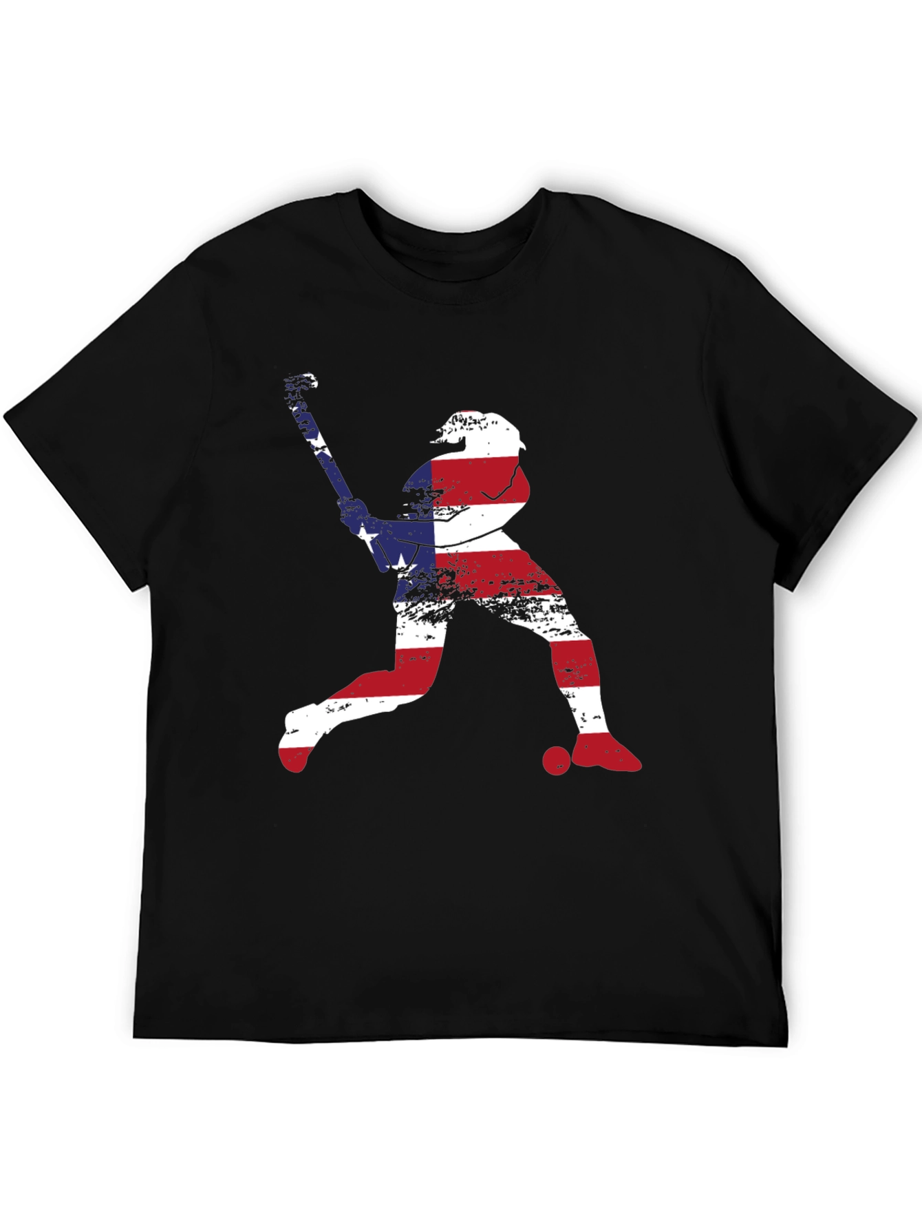 Camiseta Negra Béisbol Patriótica