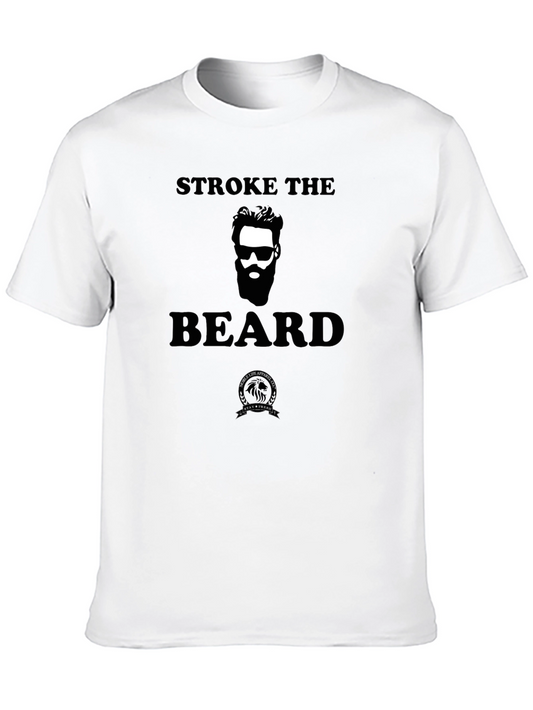 Camiseta Negra Acaricia la Barba para Hombre