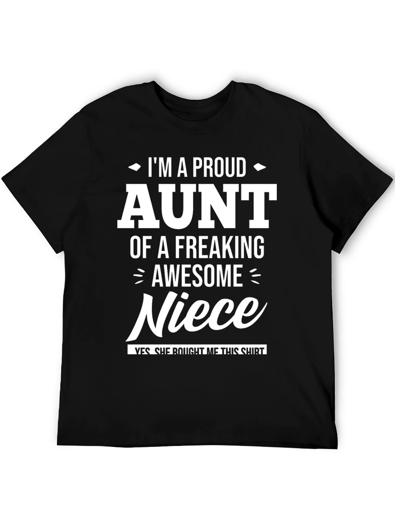 Camiseta Negra Proud Aunt Niece