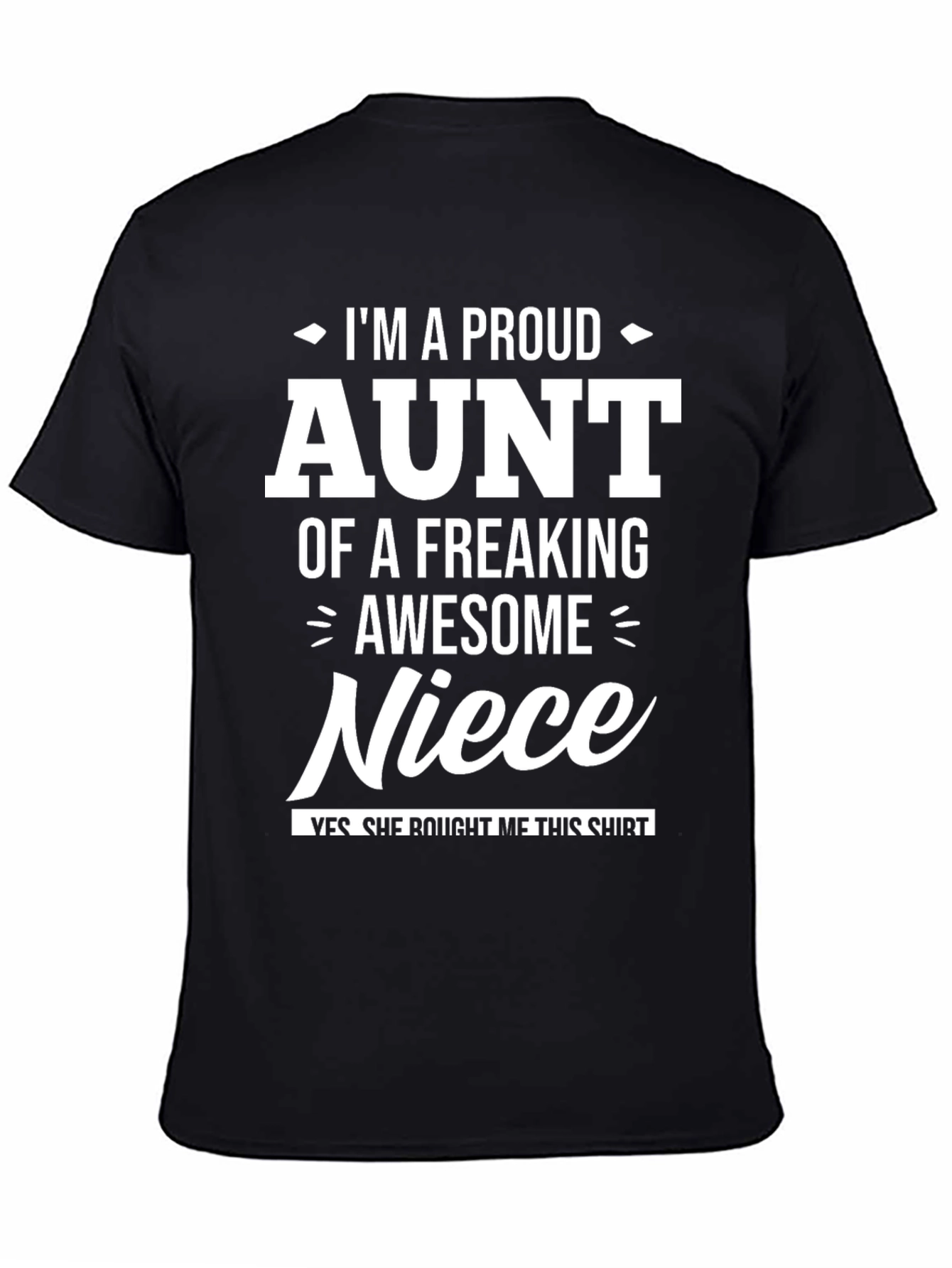 Camiseta Negra Proud Aunt Niece