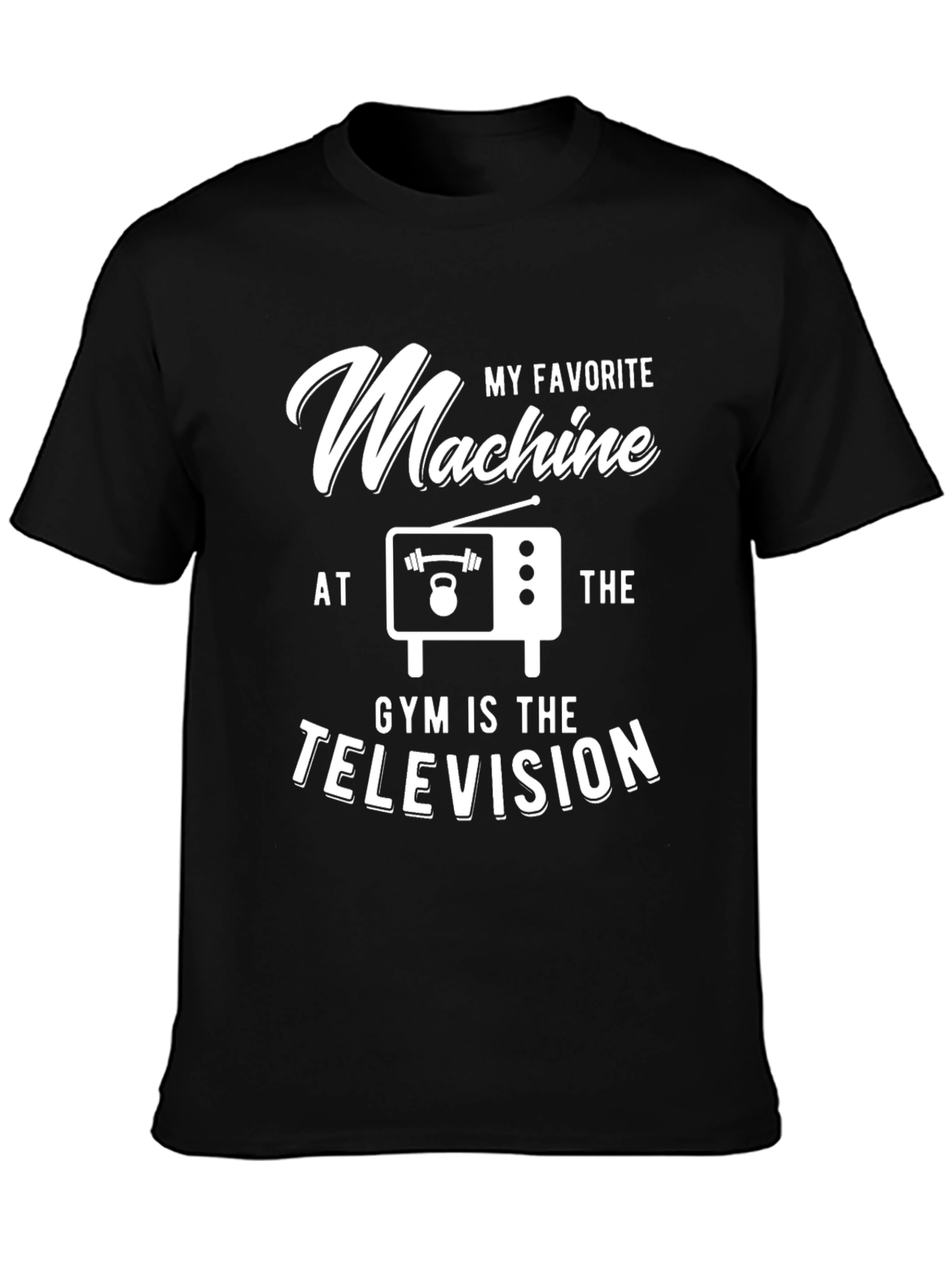 Camiseta Negra My Favorite Machine Divertida Gym
