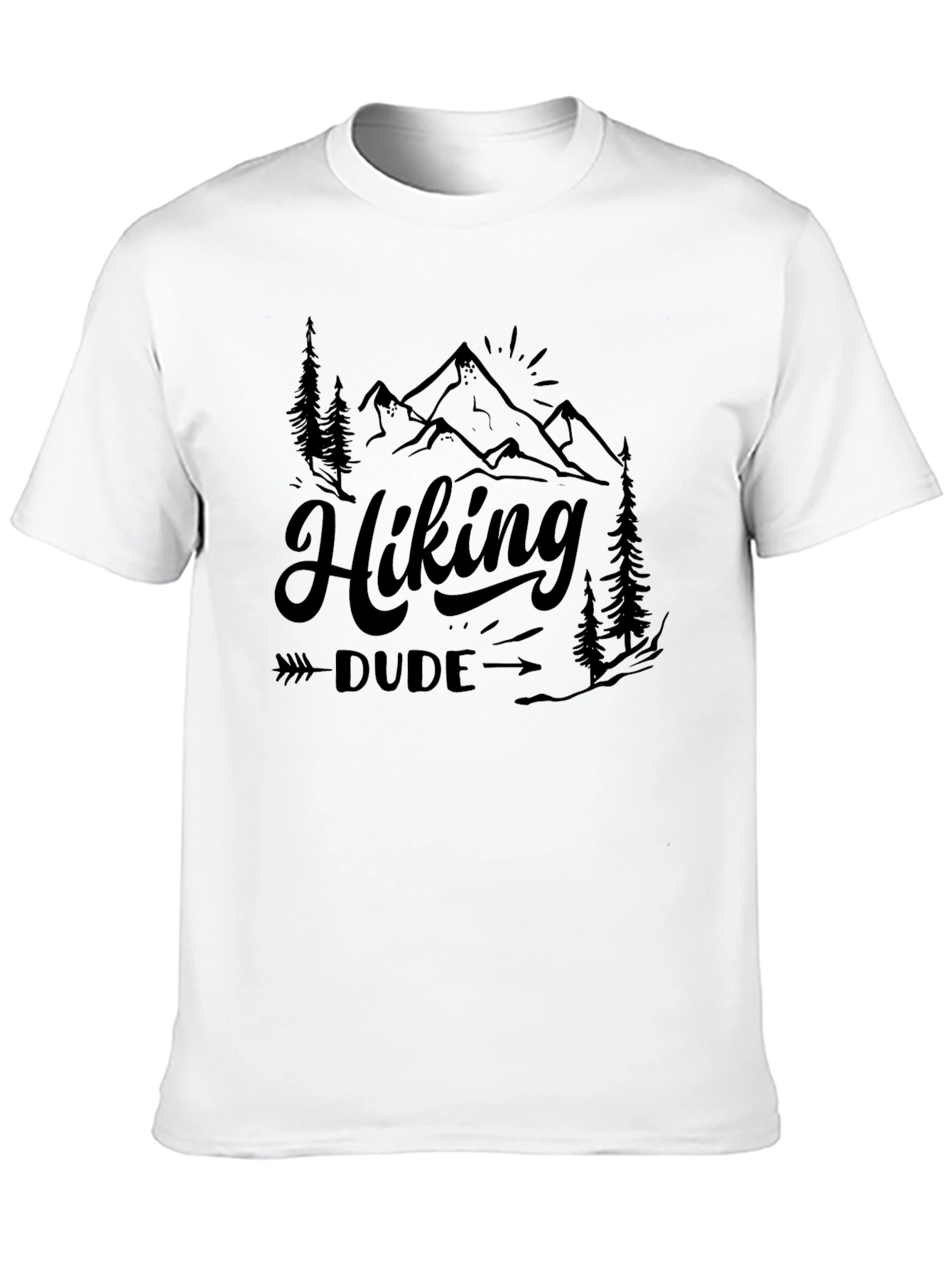 Camiseta Negra Hiking Dude - Aventura y Estilo