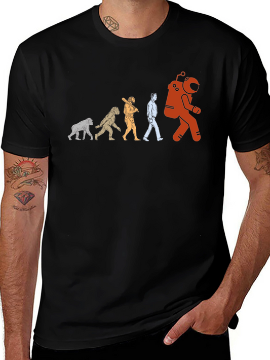 Camiseta Evolución Espacial Hombre - Diseño Divertido