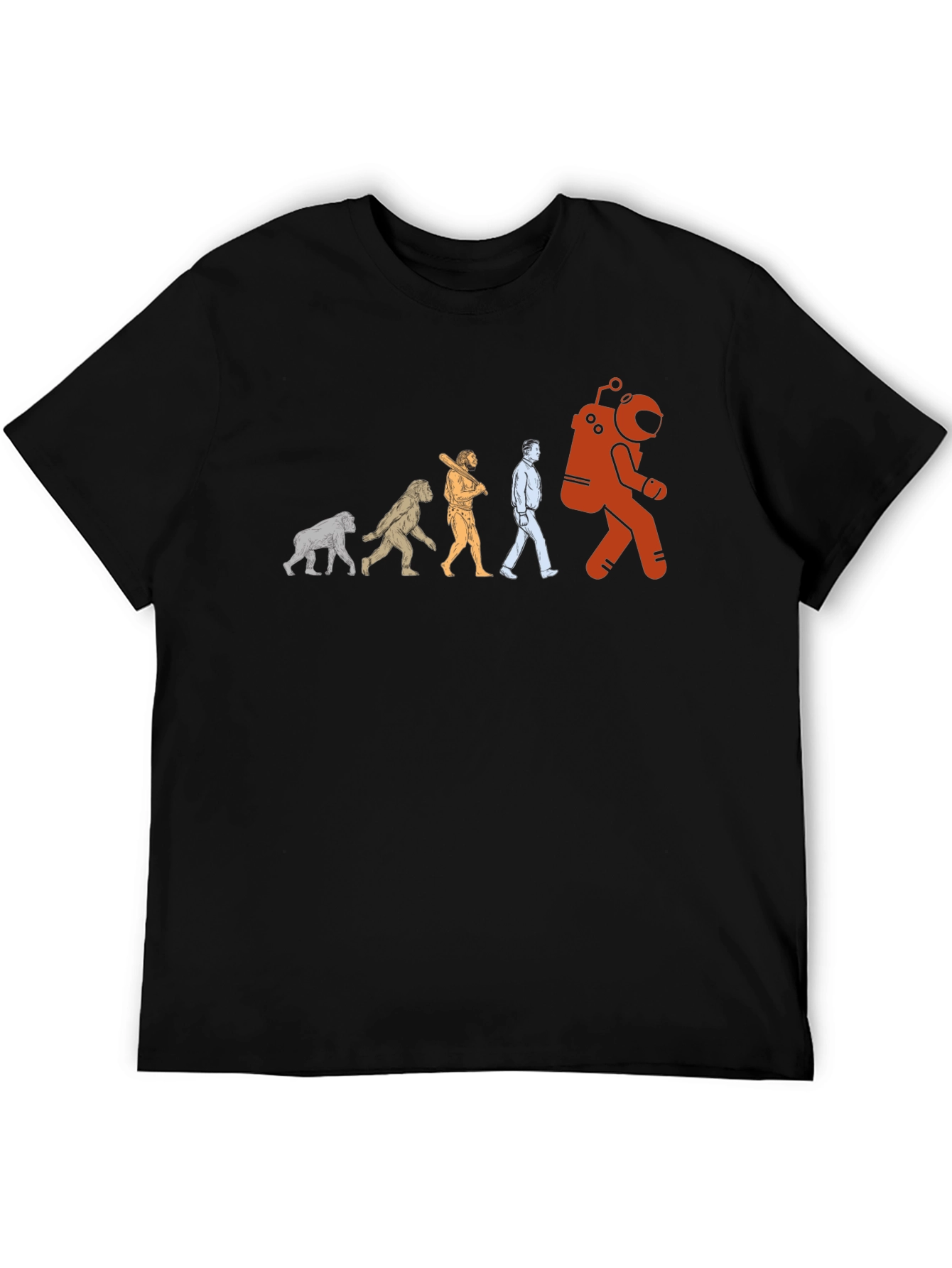 Camiseta Evolución Espacial Hombre - Diseño Divertido