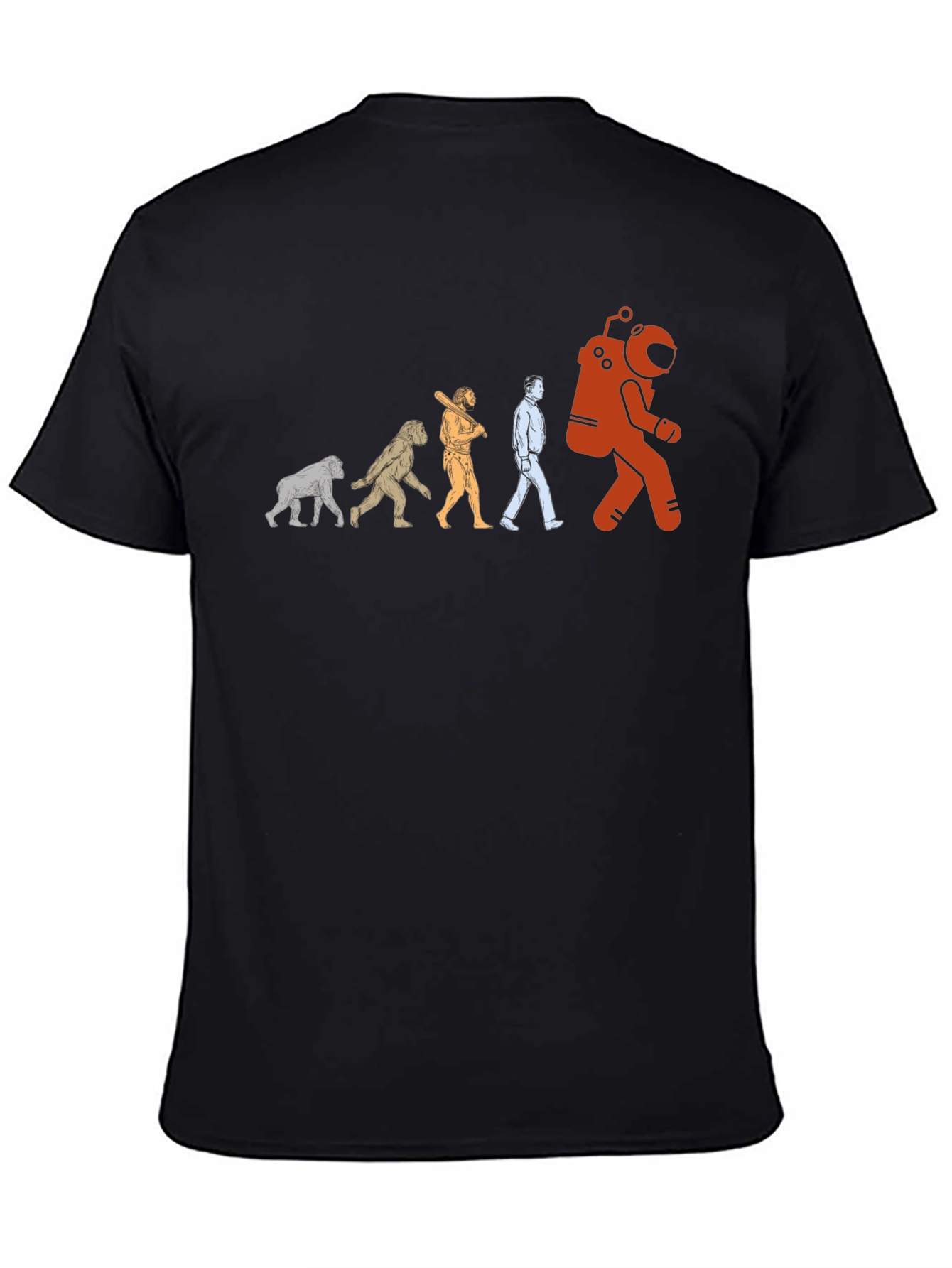 Camiseta Evolución Espacial Hombre - Diseño Divertido