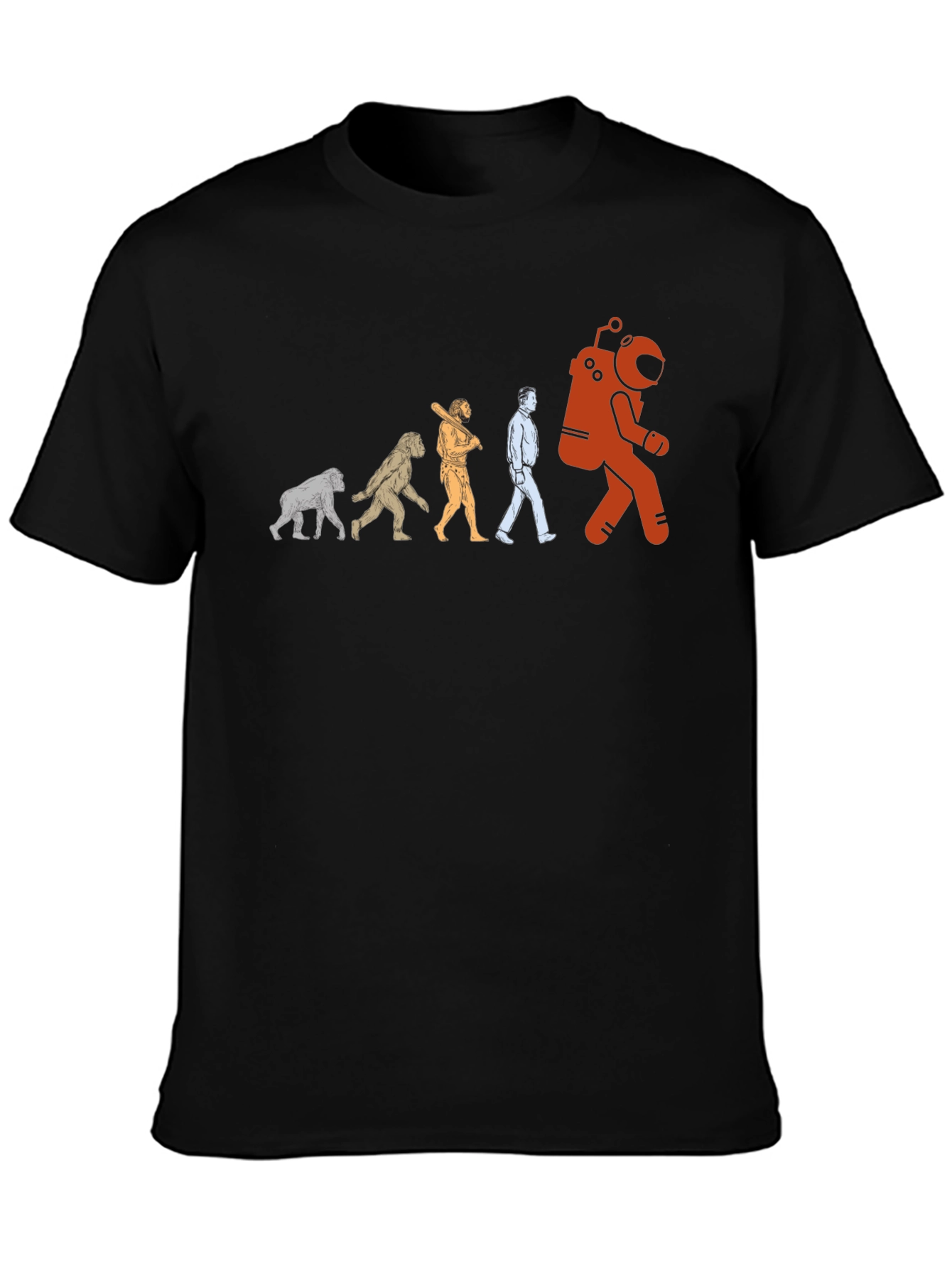 Camiseta Evolución Espacial Hombre - Diseño Divertido